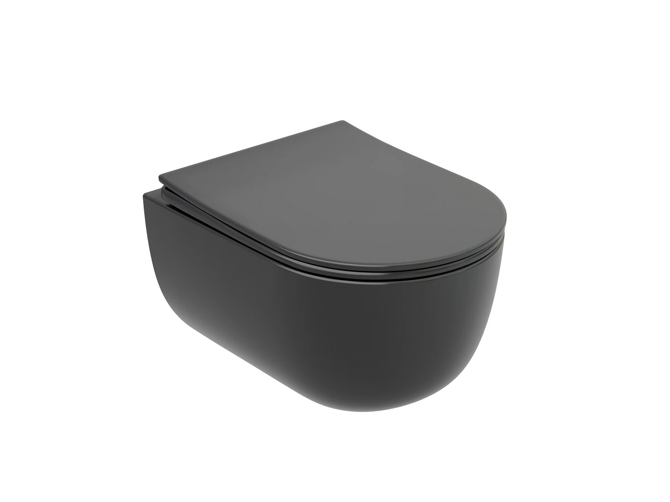 Изображение товара Подвесной унитаз Modena Rimless Темный Антрацит Матовый глубокий смыв