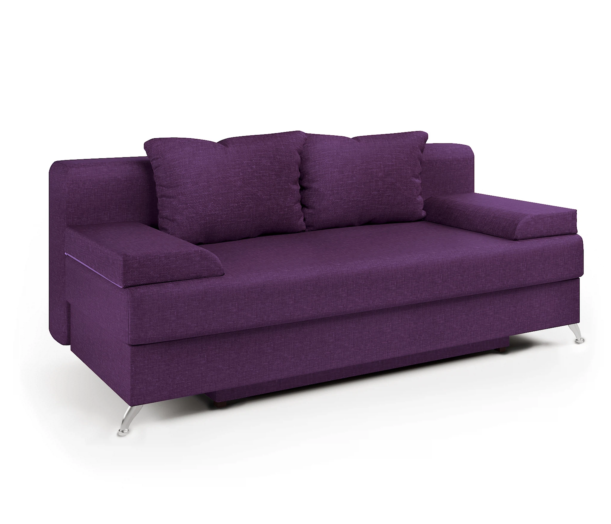 Изображение товара Диван-кровать Лайт фиолетовый с механизмом еврокнижка