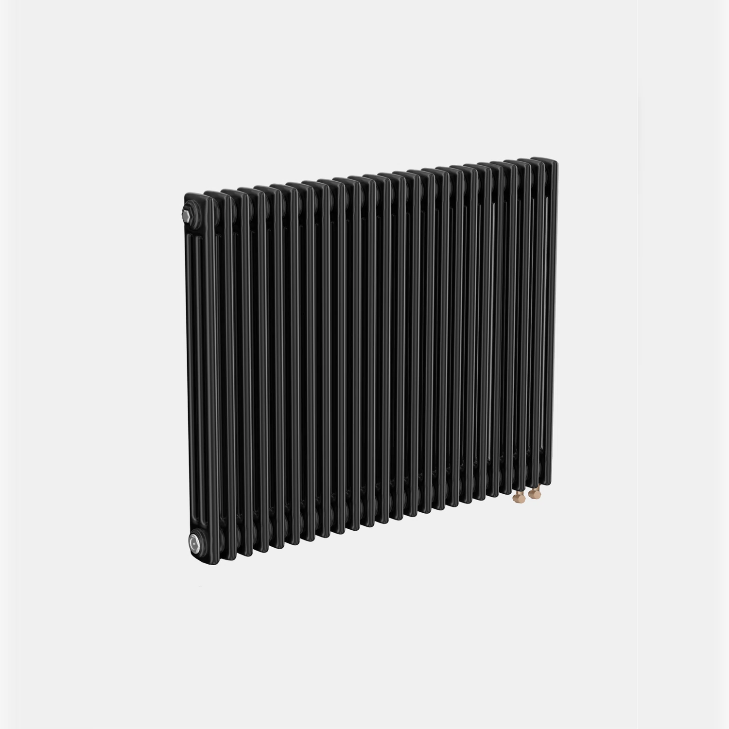 Изображение товара Трубчатый радиатор Теплофорт трехтрубный 24 секции черный мат с низким подключением