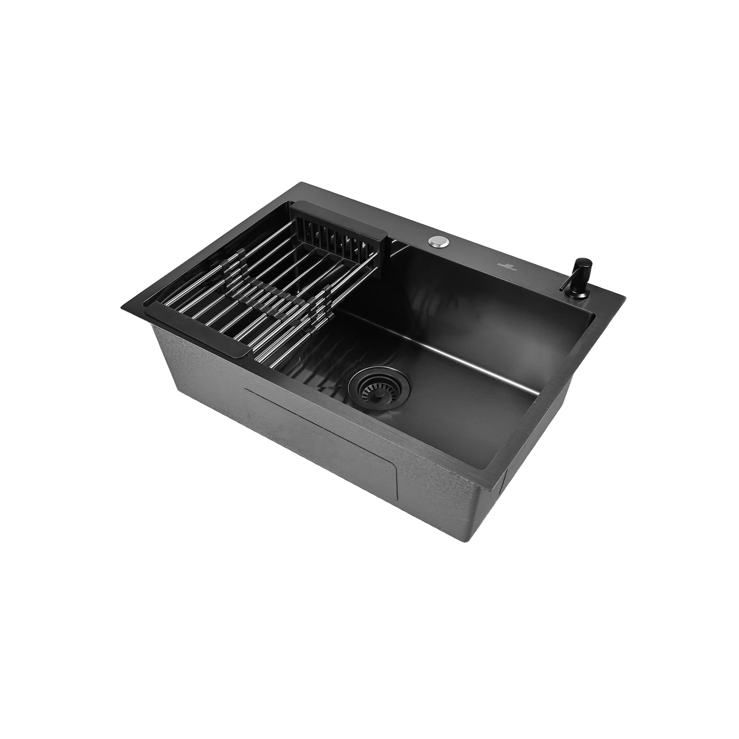 Изображение товара Мойка кухонная из нержавеющей стали с PVD покрытием графит 70х50