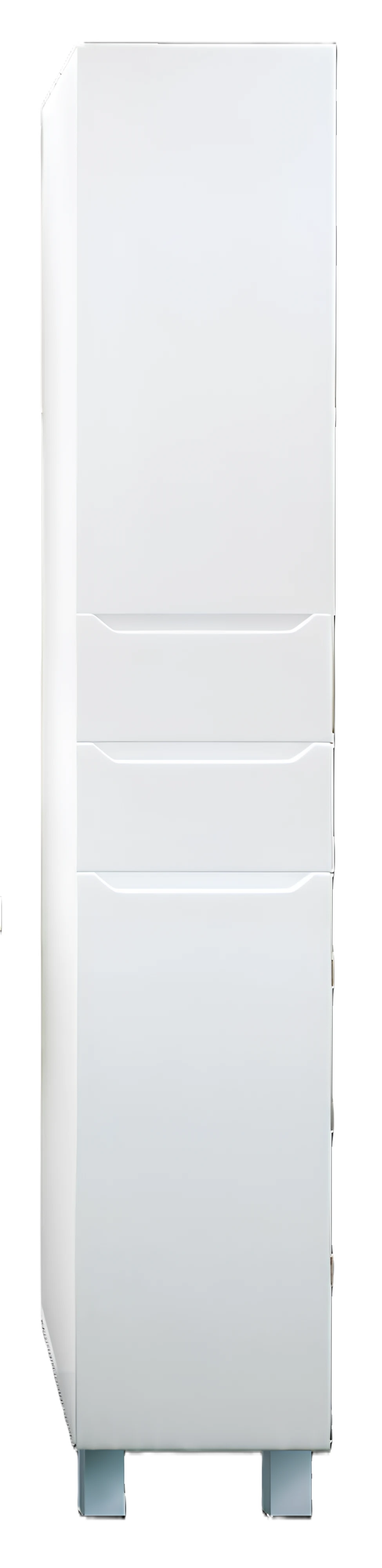 Изображение товара Пенал в ванную 1Marka  Кода 35см напольный, 2 дверцы, 2 ящика, цвет Белый глянец  У57595