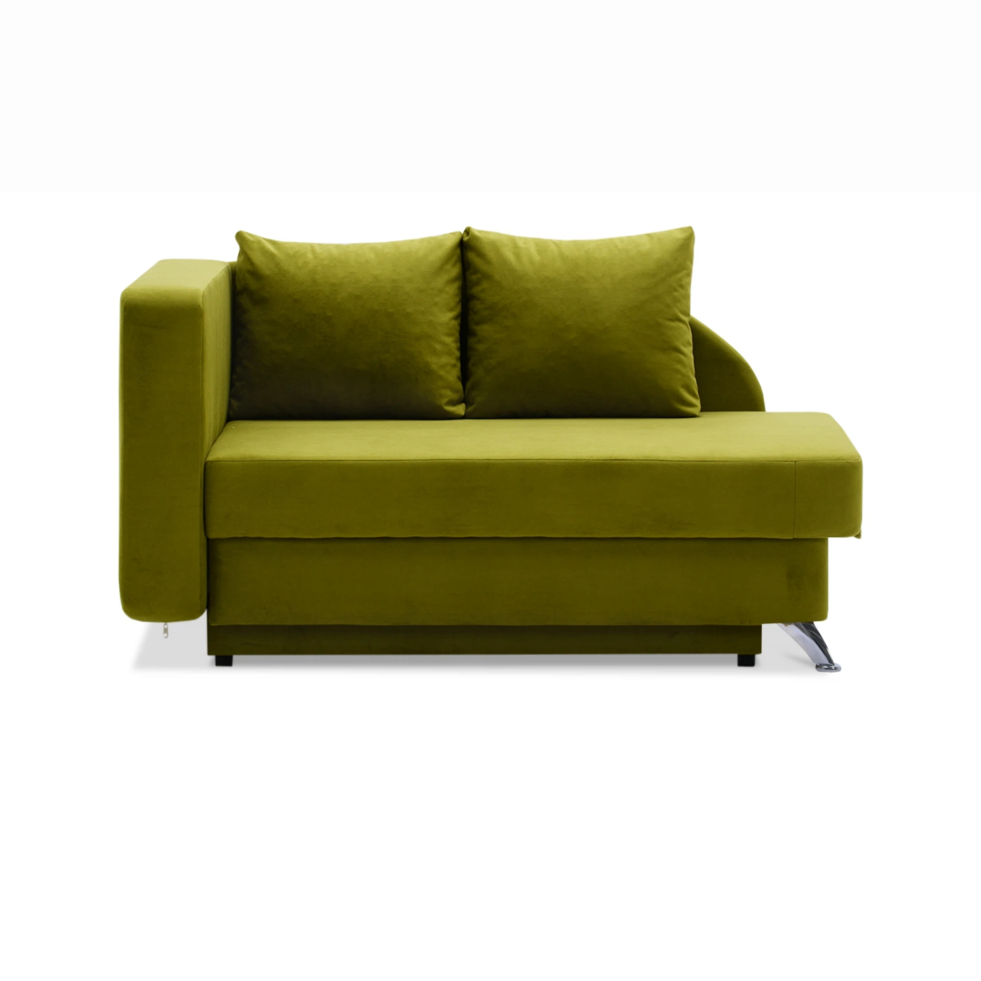 Изображение товара Кушетка угловая Иби еврокнижка левый Dakota 12 зеленая мебель для кухни и прихожей