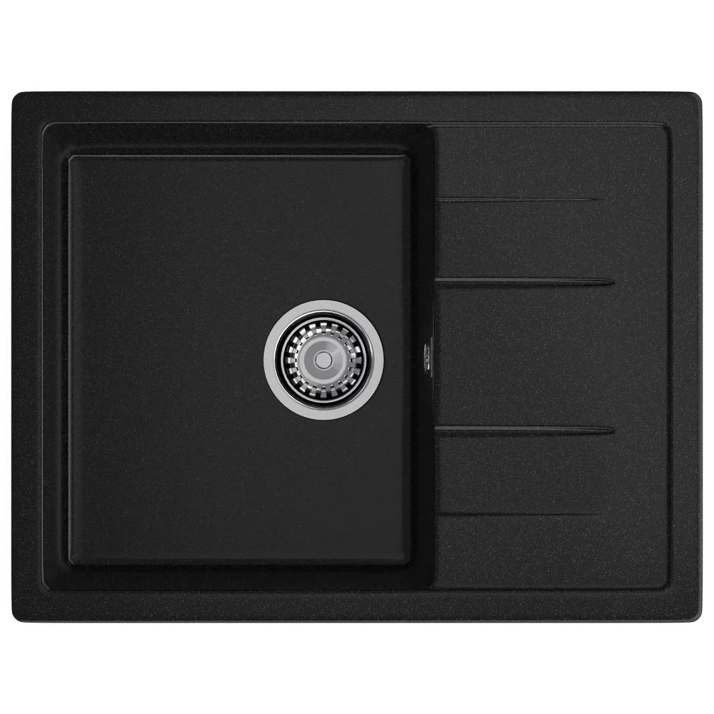Изображение товара Кухонная мойка GranFest QUADRO 650L, черный, искусственный мрамор