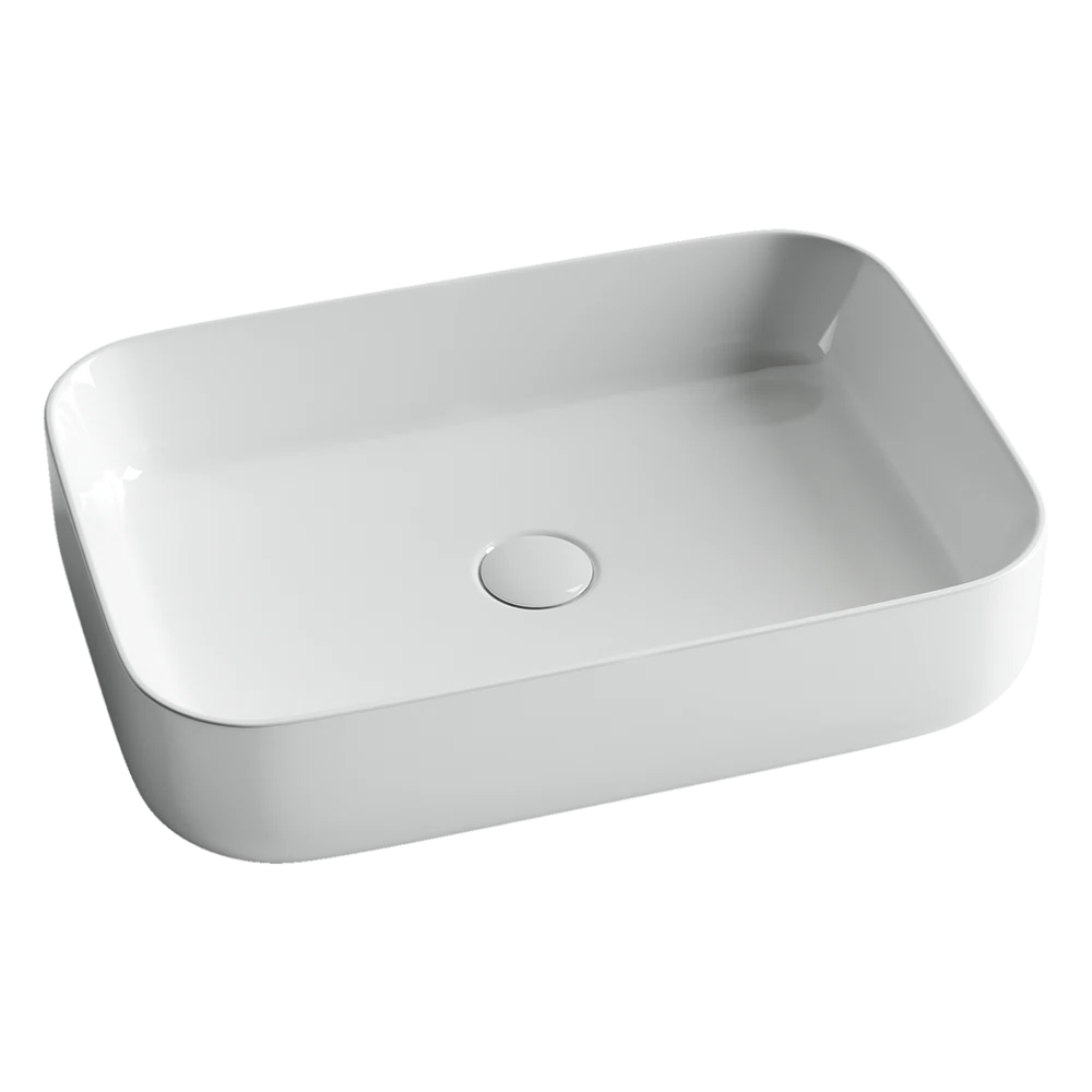 Изображение товара Умывальник накладной прямоугольный Element 600x420x140 мм санфарфор белый Италия