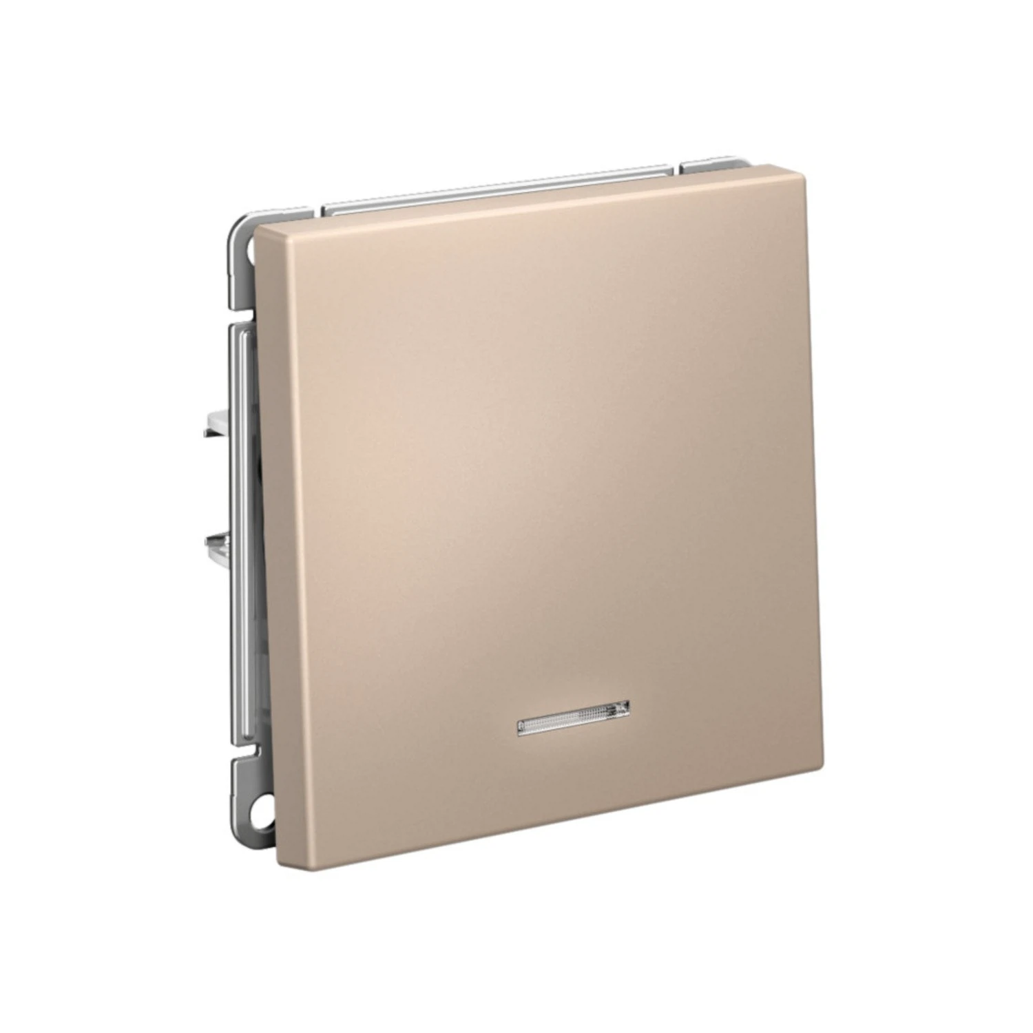 Изображение товара Выключатель 1-клавишный с подсветкой Systeme Electric ArtGallery Песочный, 10АХ, механизм, быстрозажим. клем.