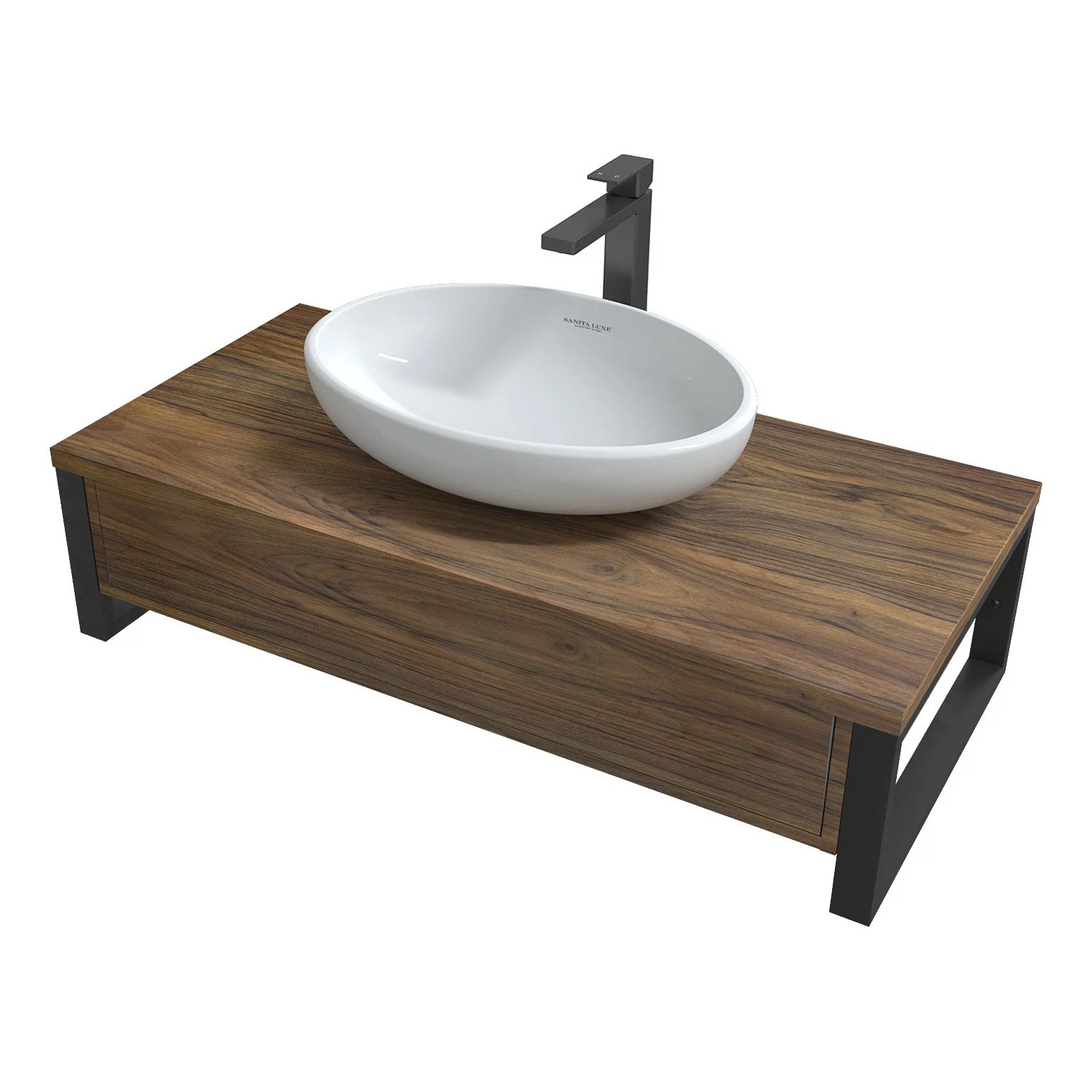 Изображение товара Тумба в ванную 1Marka GRUNGE LOFT 100П 1в.я  Подвесная цвет Орех Ц0000031985