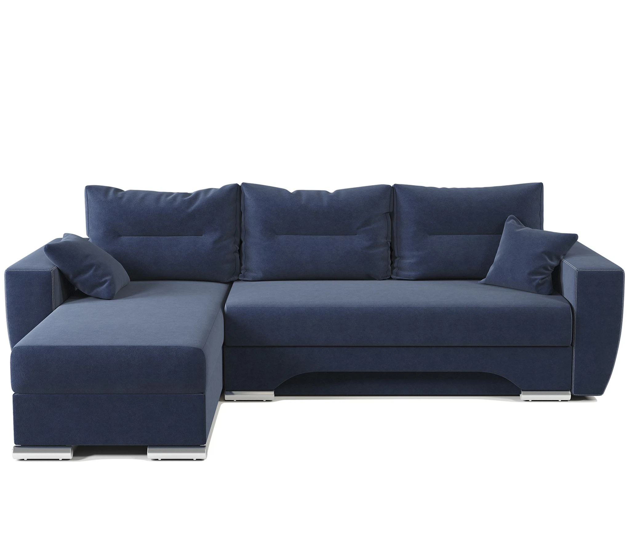 Изображение товара Угловой диван ЕвроШаг левый велюр Ультра миднайт