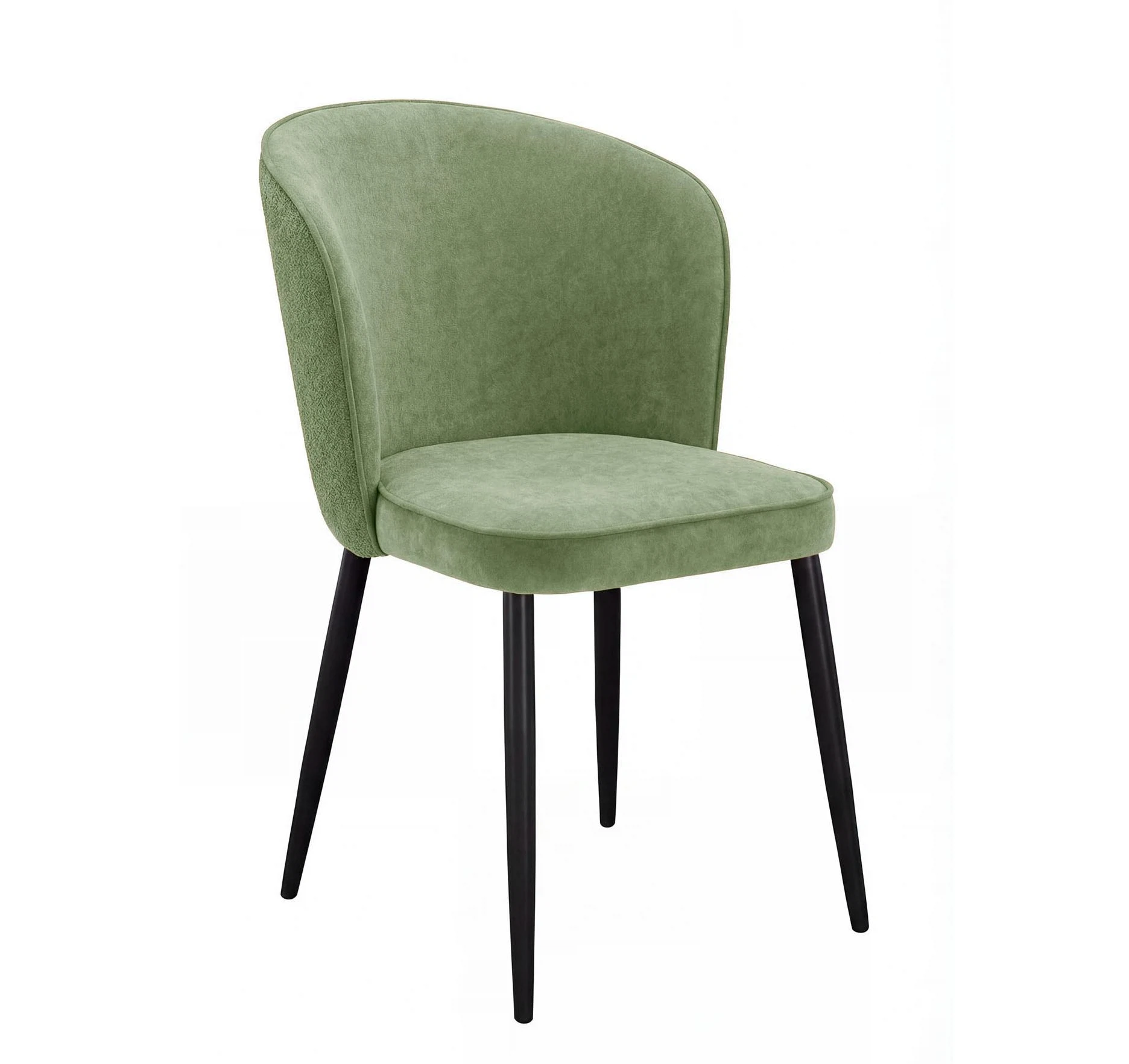 Изображение товара Стул офисный DikLine 347 с мягким велюровым сиденьем и черными ножками