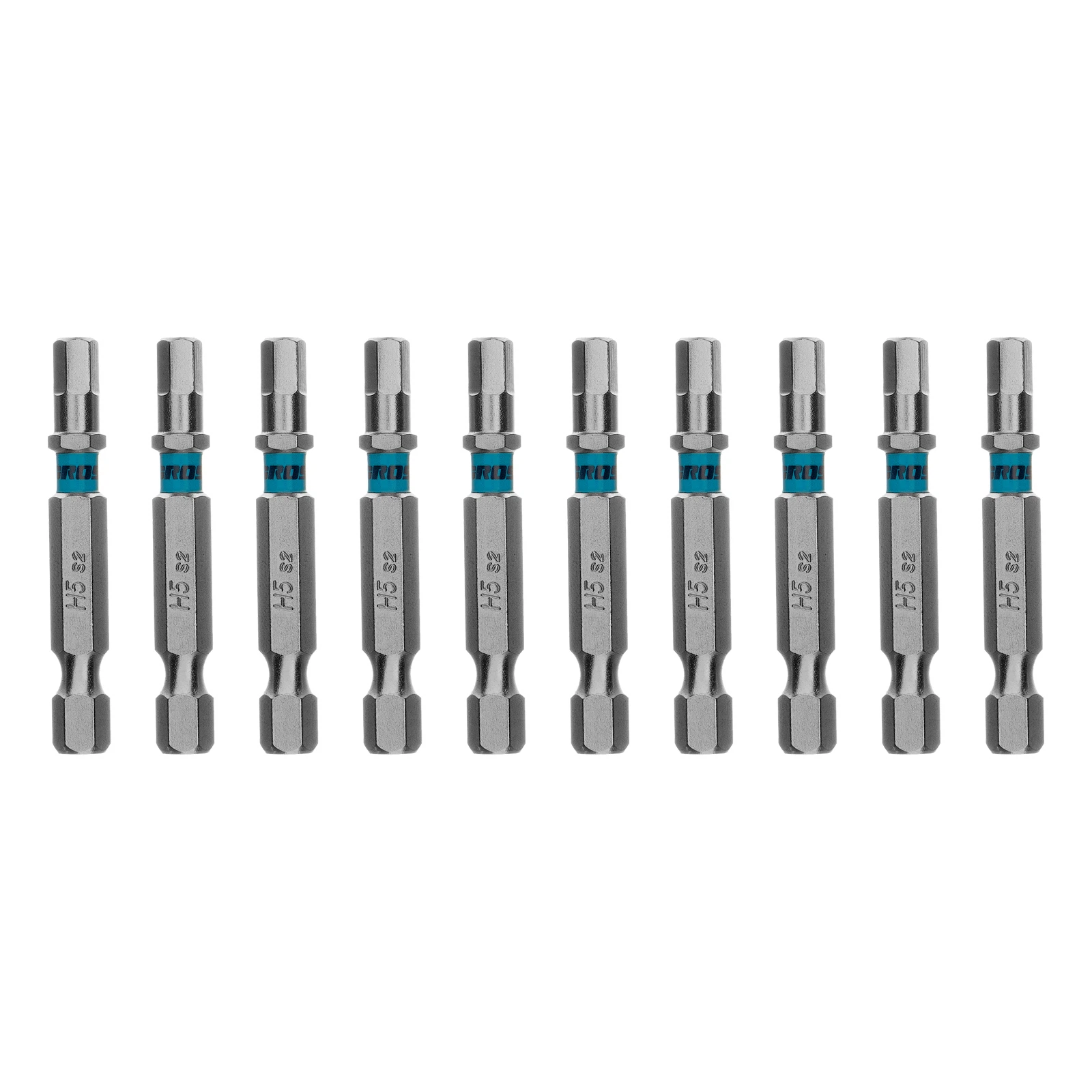 Изображение товара Биты HEX 5х50мм Gross, сталь S2, магнитные, набор 10 шт