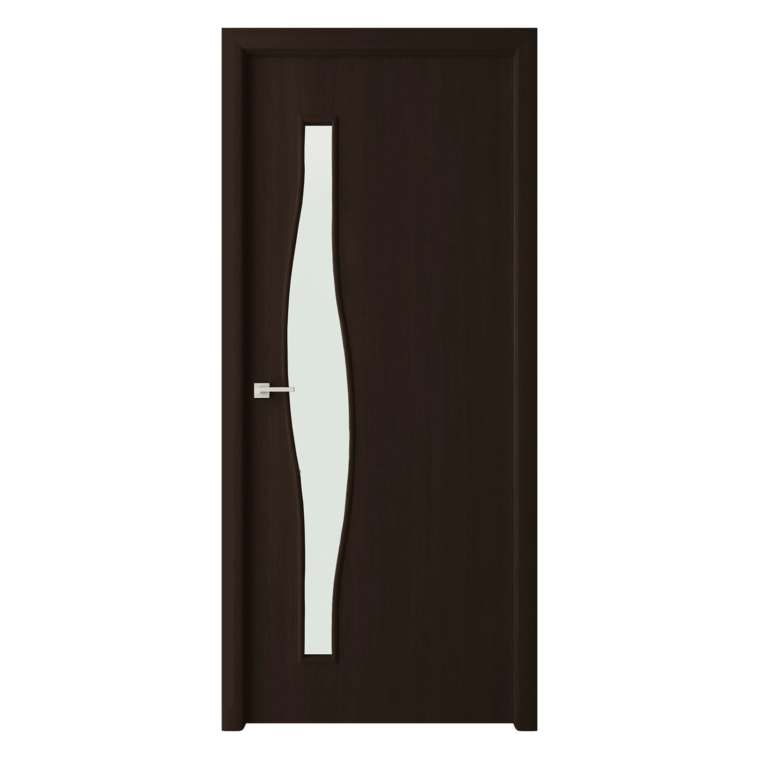 Изображение товара Дверь межкомнатная  Волна ДО 80x200см, ламинация, цвет венге