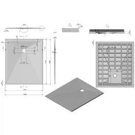 Поддон для душа Vincea из искусственного камня VST-4SR1012W,1200х1000х25, белый матовый