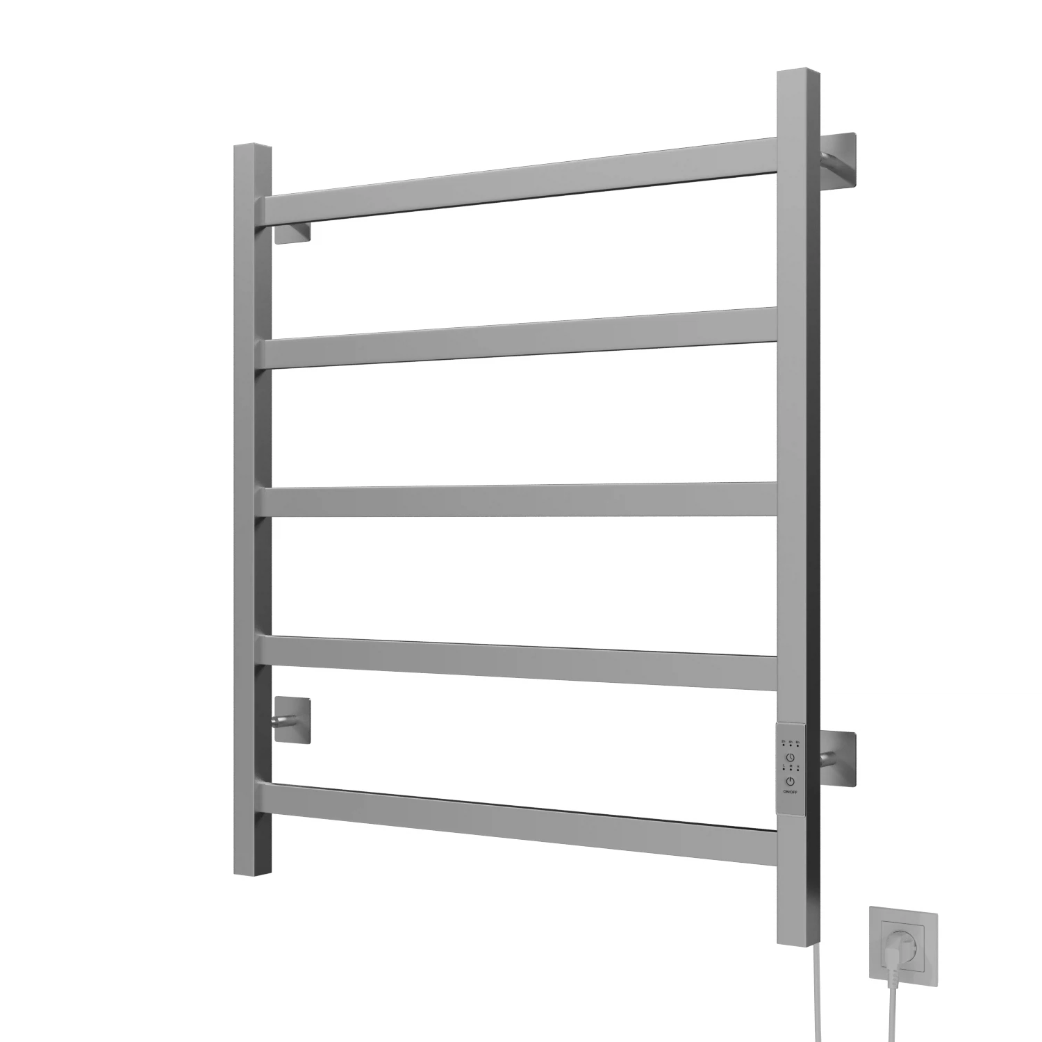 Изображение товара Полотенцесушитель MIXLINE FAVORITE  60х50 (таймер, 302 Вт, 5 перекладин) электрический МАТОВЫЙ ХРОМ