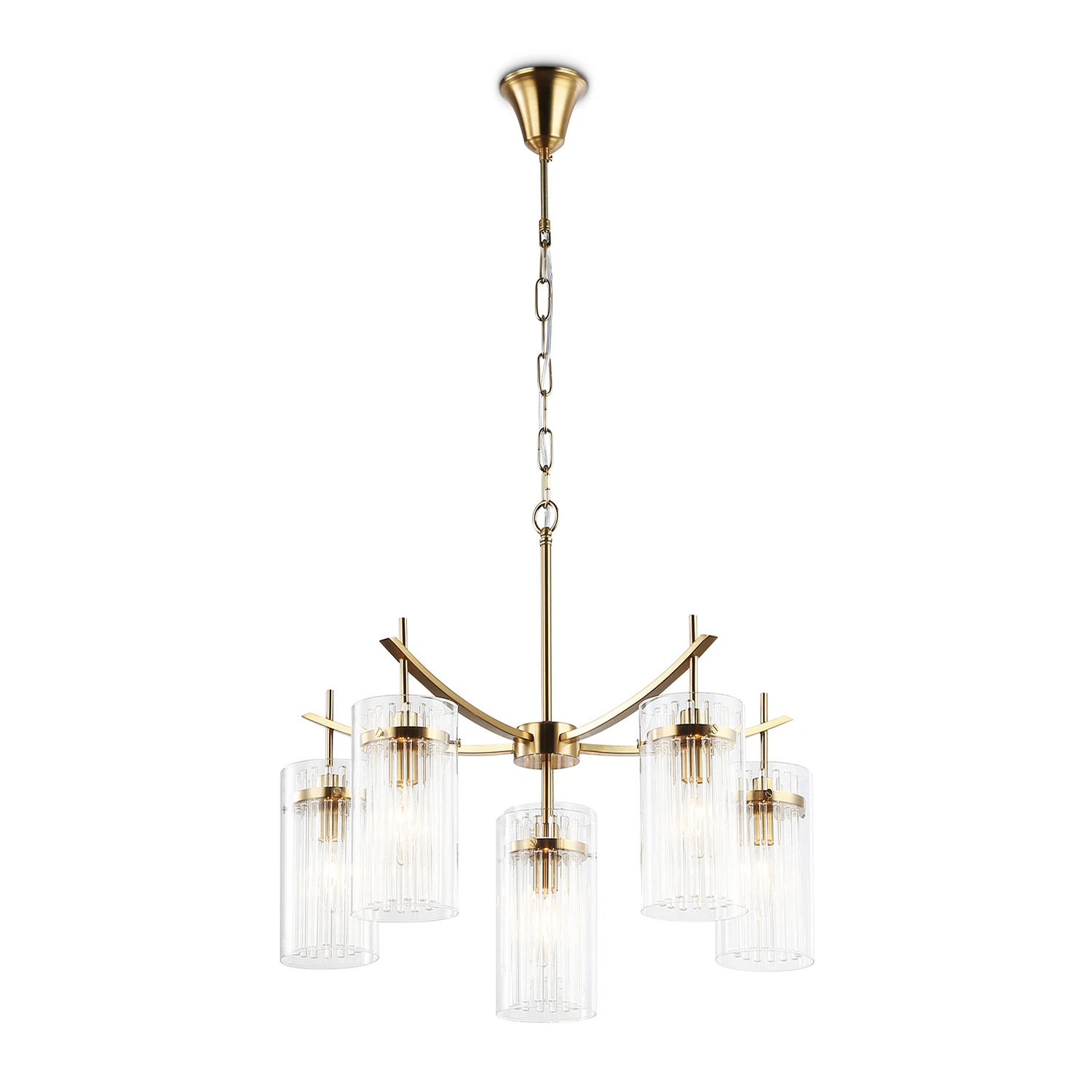 Изображение товара Подвесная люстра Ambrella Light LH56031/5+1 в стиле модерн с прозрачными плафонами IP20