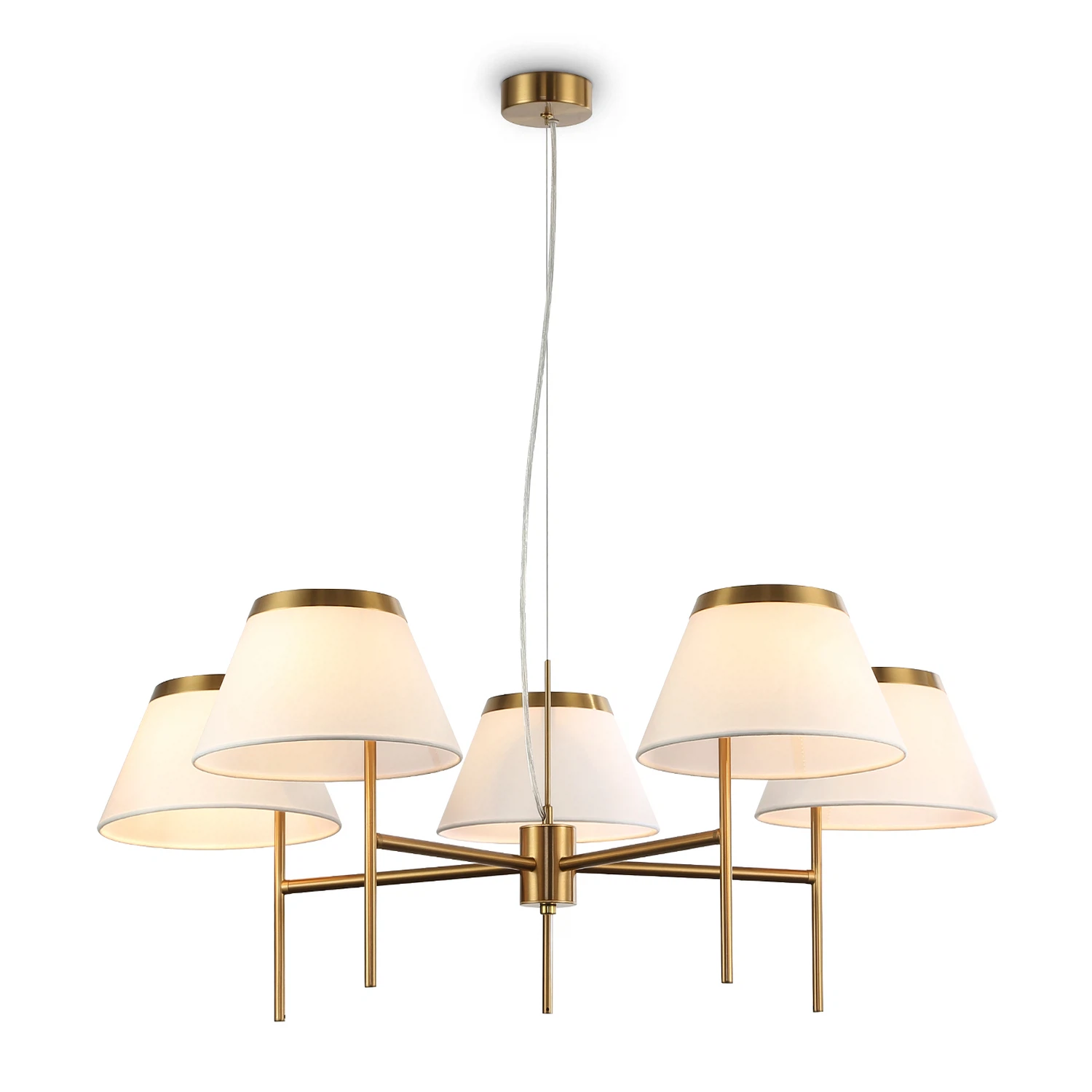 Изображение товара LH72473 подвесная люстра Ambrella light латунь белый Е14 5 ламп 40 Вт