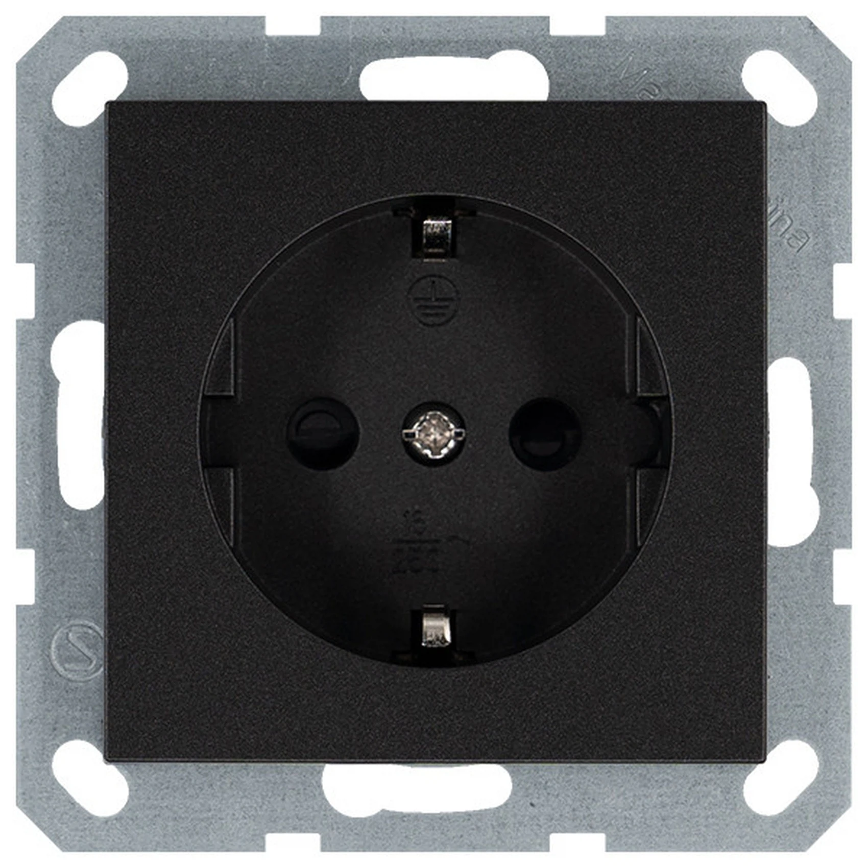 Изображение товара Розетка Jasmart G Антрацит со шторками 16A 250V~