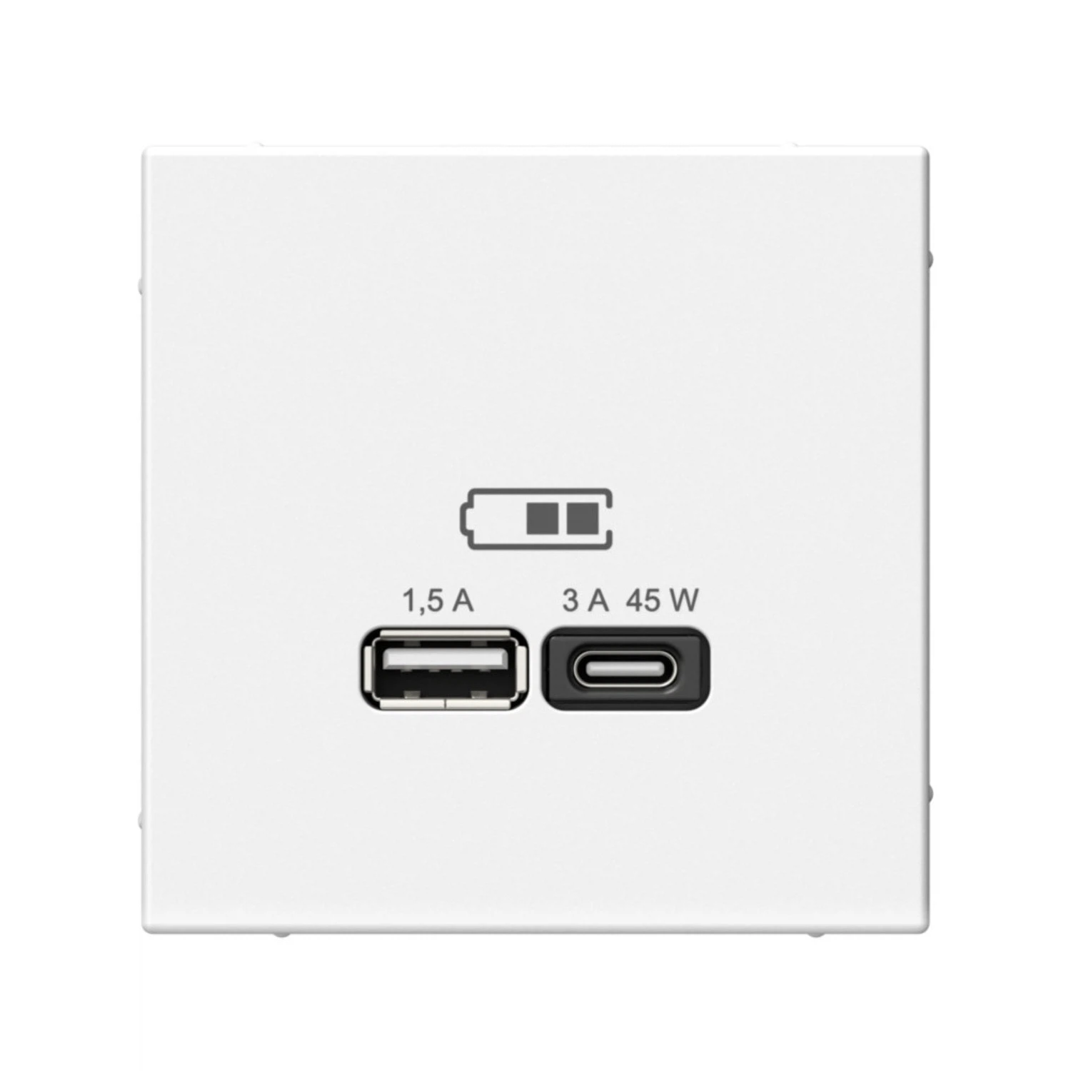 Изображение товара USB Розетка Systeme Electric ArtGallery Лотос A + тип-C 45Вт высокоскор.заряд. QC, PD, механизм