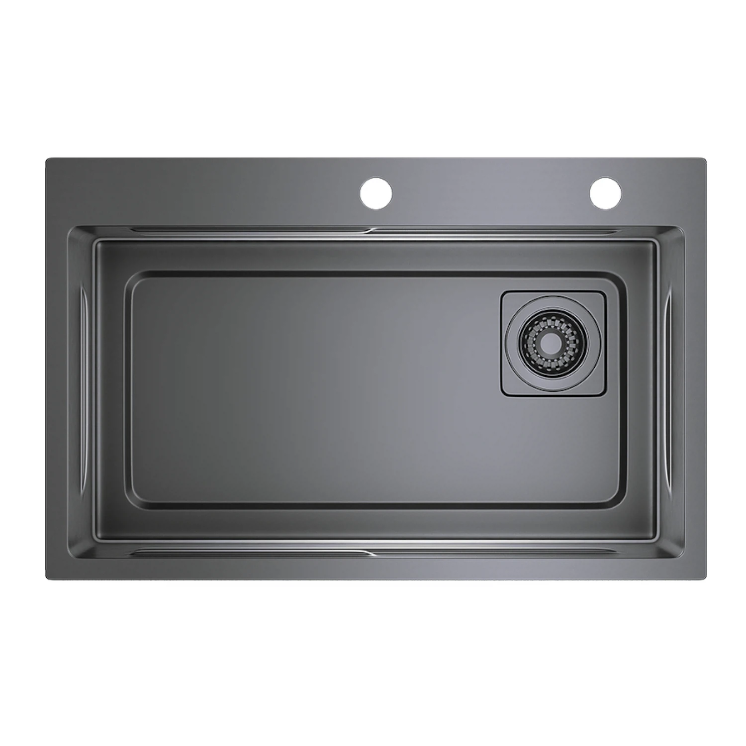 Изображение товара Кухонная мойка Raglo R702 7246 09 графит врезная нержавеющая сталь 720 мм