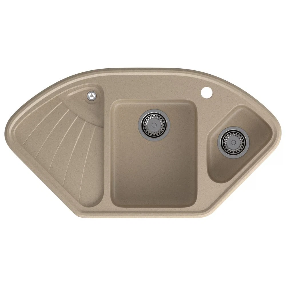 Изображение товара Кухонная мойка GranFest CORNER 1040E, песок, искусственный мрамор
