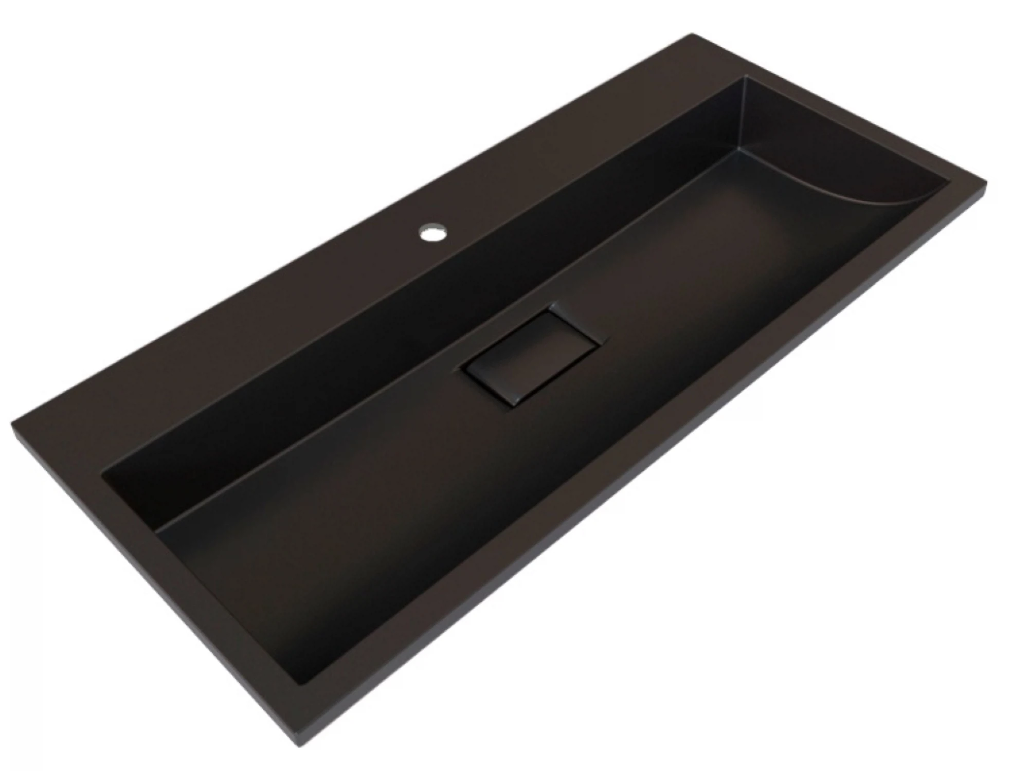 Изображение товара Раковина встраиваемая сверху для ванной комнаты Stella Polar Арта 100 черная, SP-00001725