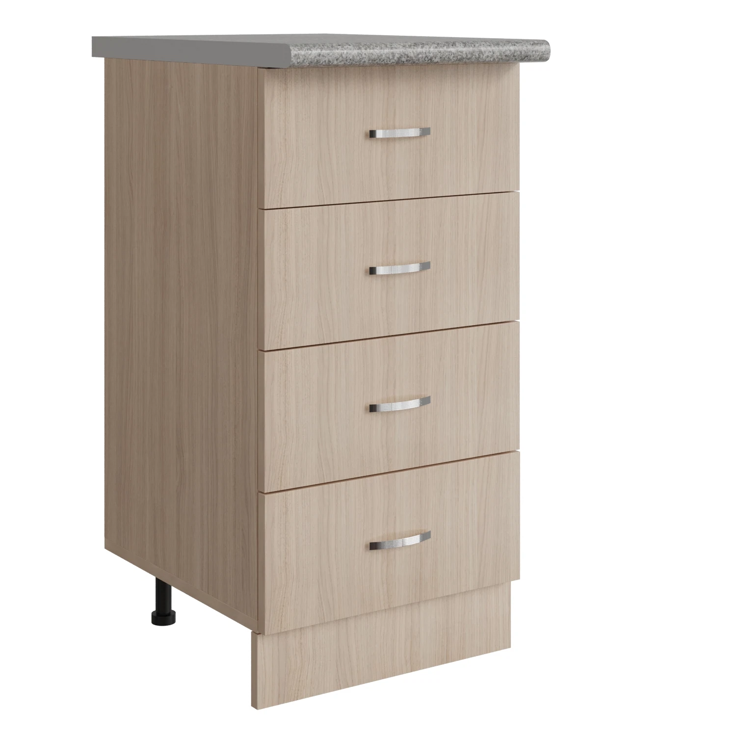 Изображение товара Стол разделочный из ЛДСП венге светлый с 4 ящиками и регулируемыми ножками