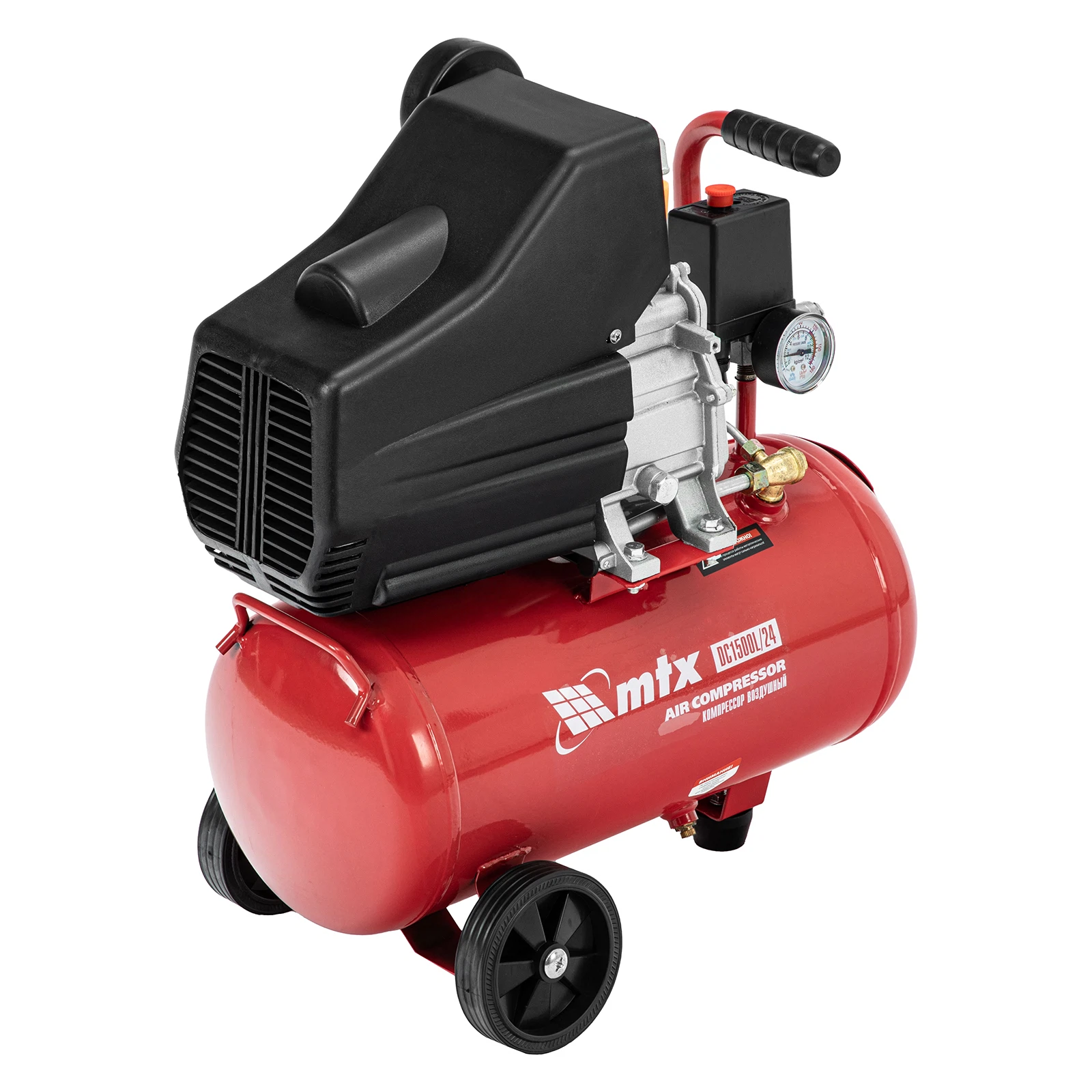 Изображение товара Компрессор воздушный MTX DC1500L/24 1,5 кВт 210 л/мин 24 л