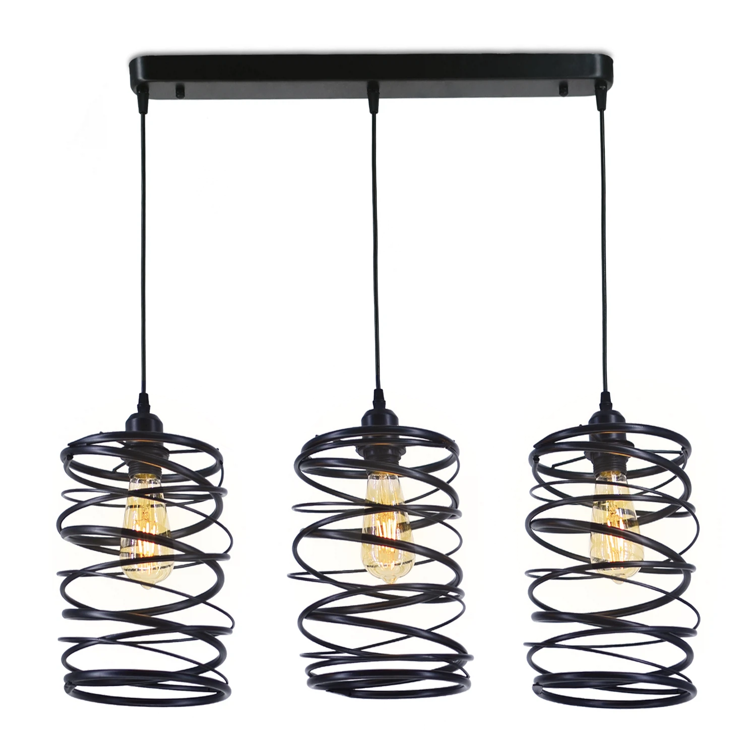 Изображение товара Подвесная люстра TR8403 AMBRELLA LIGHT в стиле лофт черный 3 лампы Е27