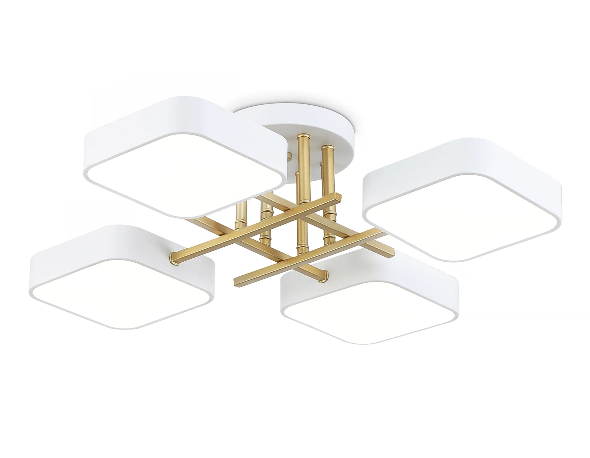 Изображение товара Люстра подвесная светодиодная FL516341 AMBRELLA LIGHT белый/золото 72W 3000-6000K 550*550*150 (без ПДУ)