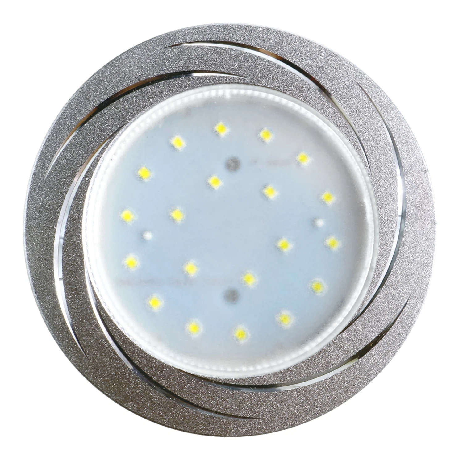 Изображение товара Встраиваемый светильник Ecola GX53 Вихрь матовый Хром алюминий 20x110