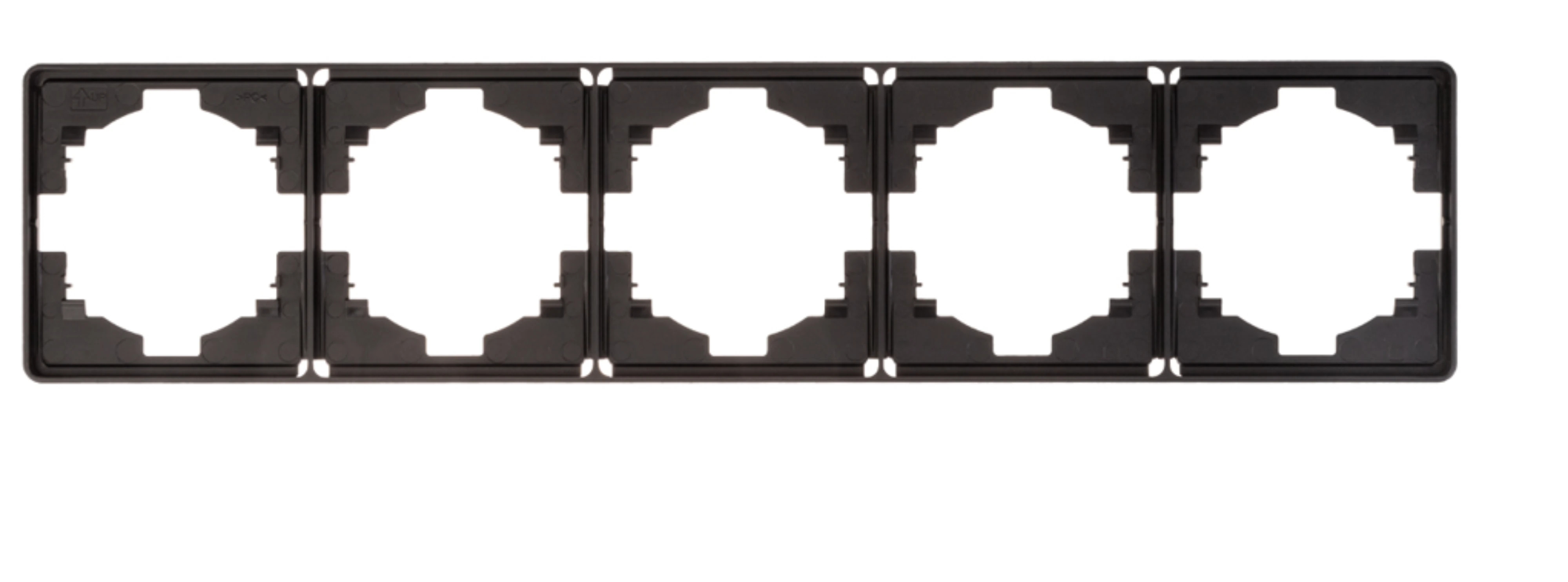 Изображение товара Рамка для розеток и выключателей KRANZ 5-постовая черная