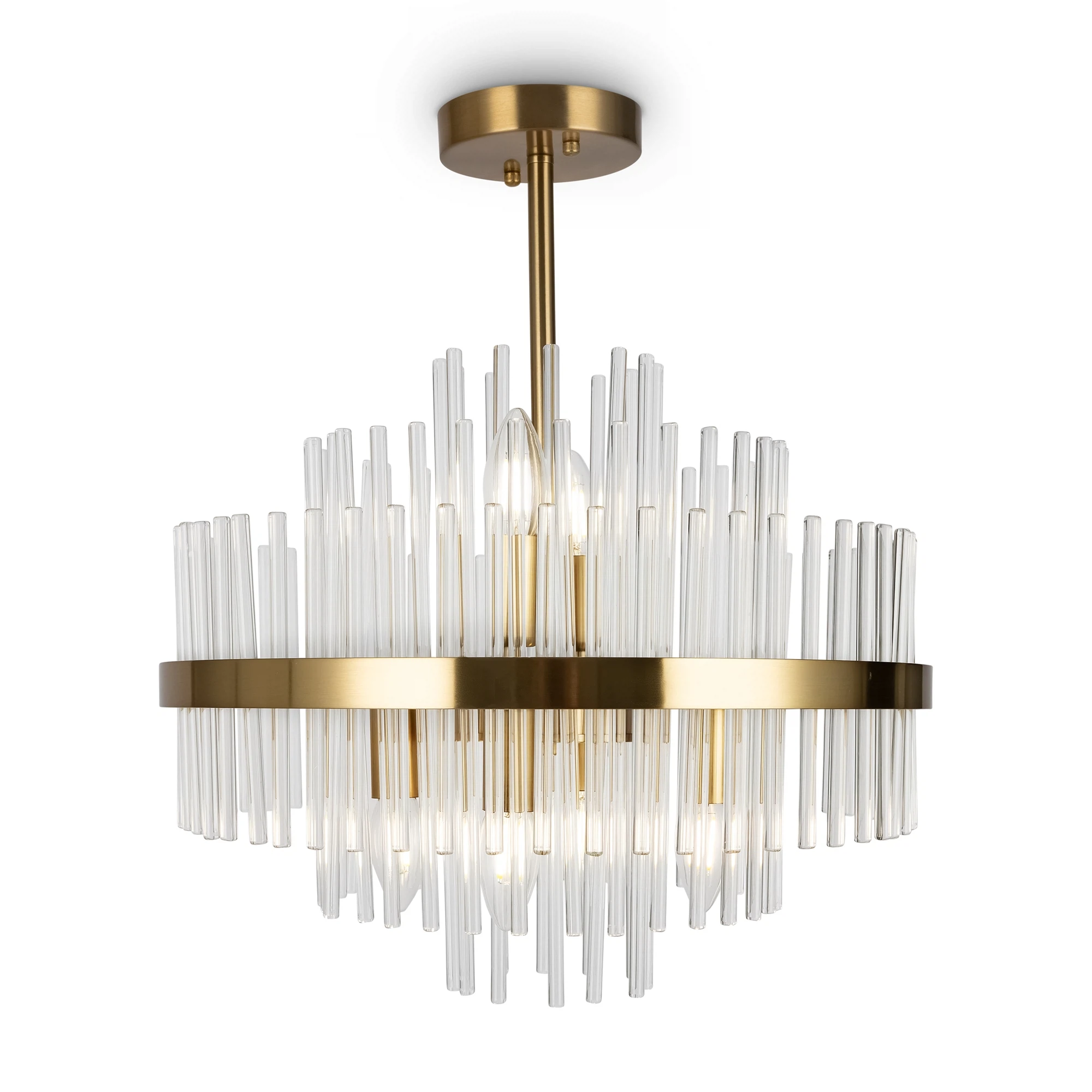 Изображение товара Люстра Freya Agora FR5216PL-06BS модерн ар-деко 6 ламп латунь стекло