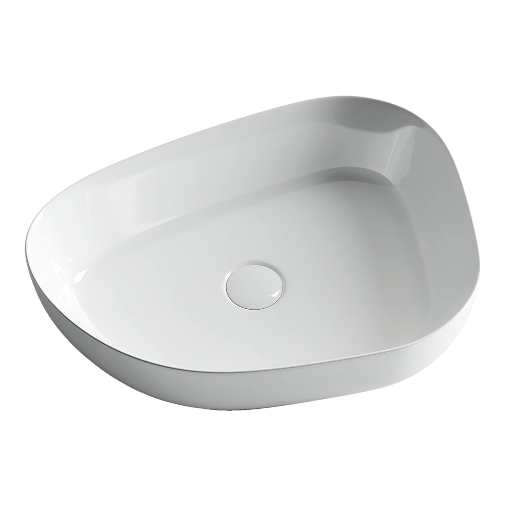 Изображение товара Умывальник чашеобразный накладной асимметричный 550x400 мм Ceramica Nova Element