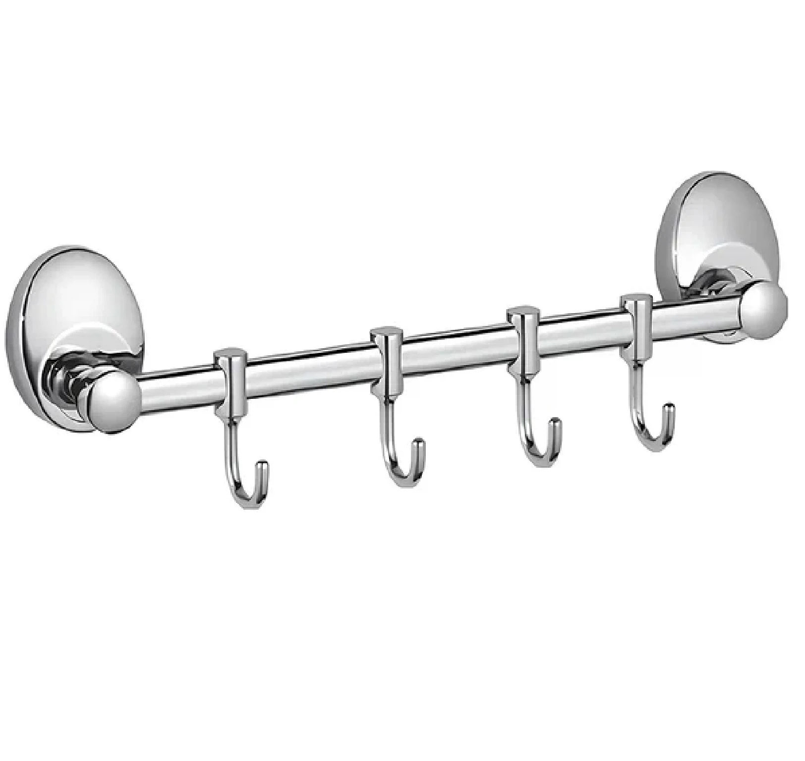 Изображение товара Планка с крючками для полотенец Haiba HB1615-4, хром