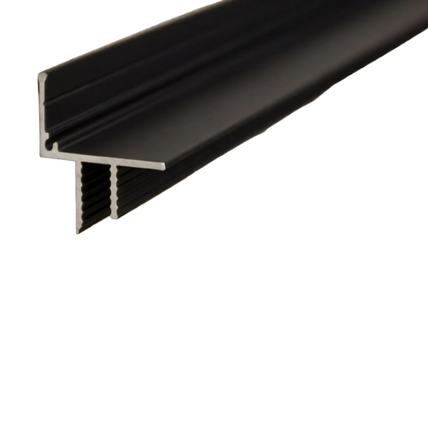 Изображение товара Плинтус алюминиевый потолочный под гипсокартон Волшебная Палочка 10 мм 3 м Черный матовый НФ-00001694