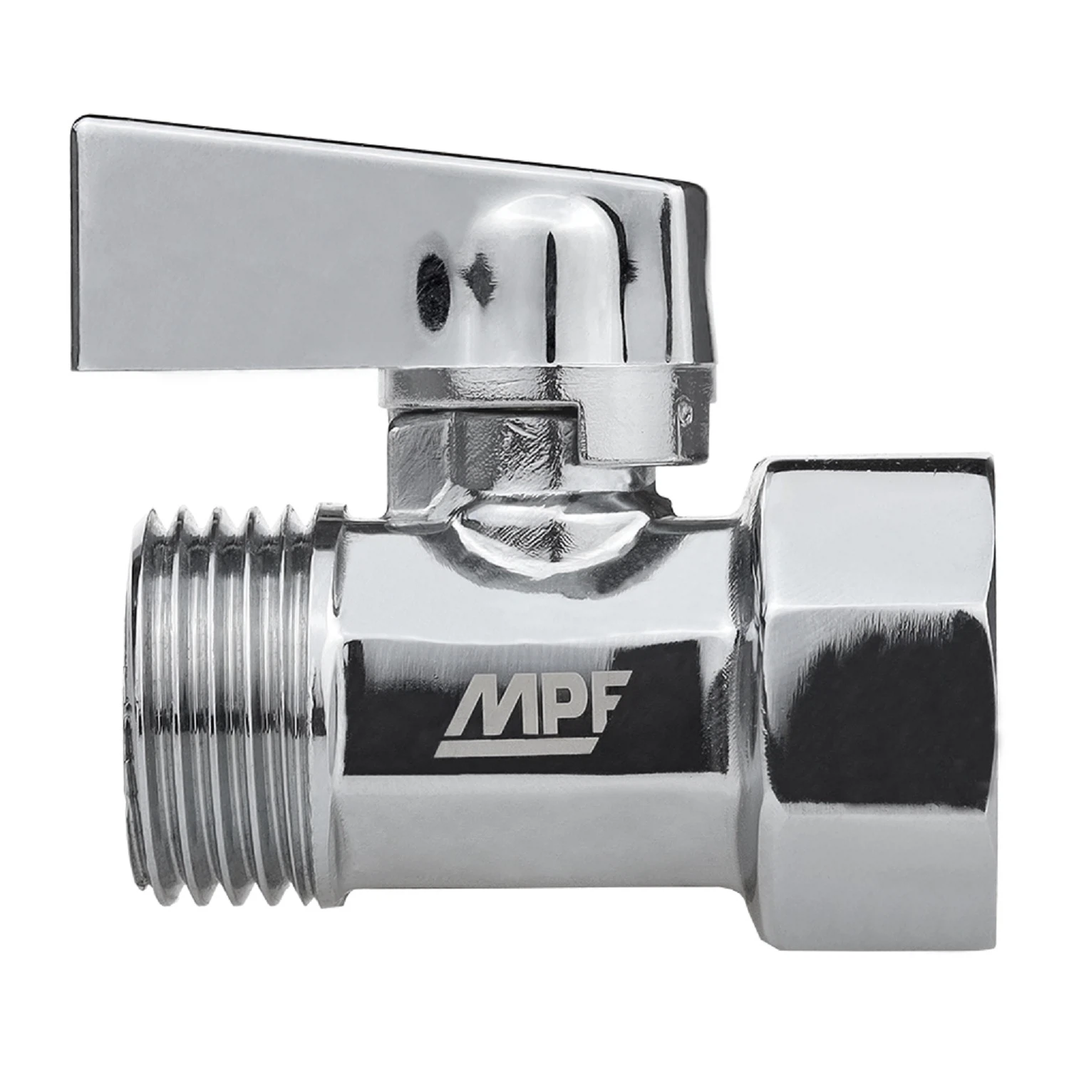 Изображение товара Кран мини 1/2 В/Н ХРОМ-POLISH из латуни для бытовой техники