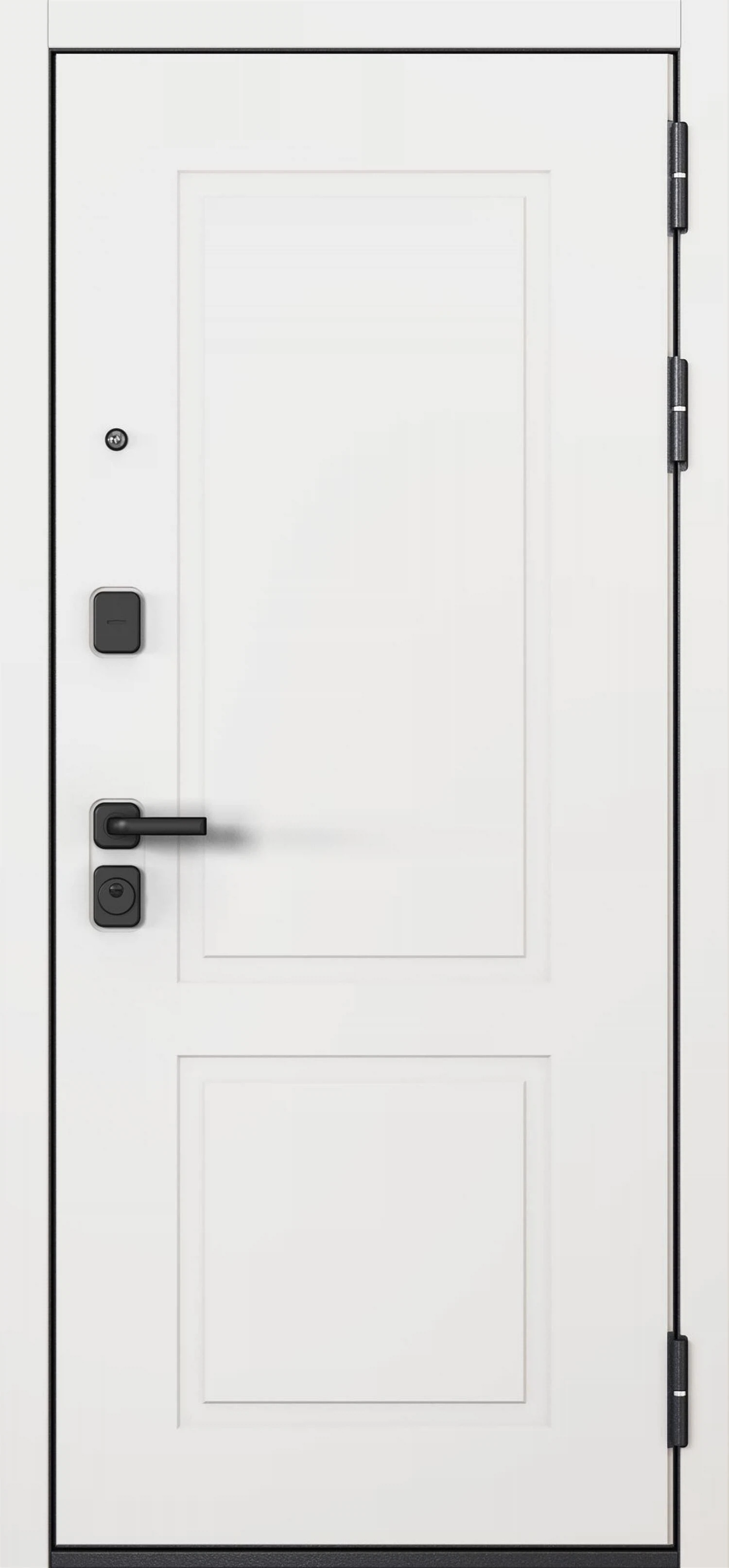 Изображение товара Дверь входная Массив 90, 9SD-1 Белый матовый, 9SD-1 Белый матовый, 2050*860*100 мм левая + Kale