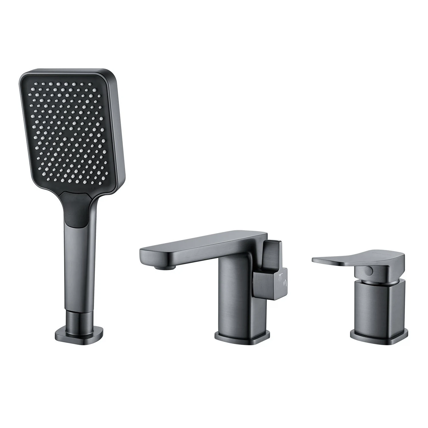 Изображение товара Смеситель на борт ванны Shevanik S9912T, оружейная сталь