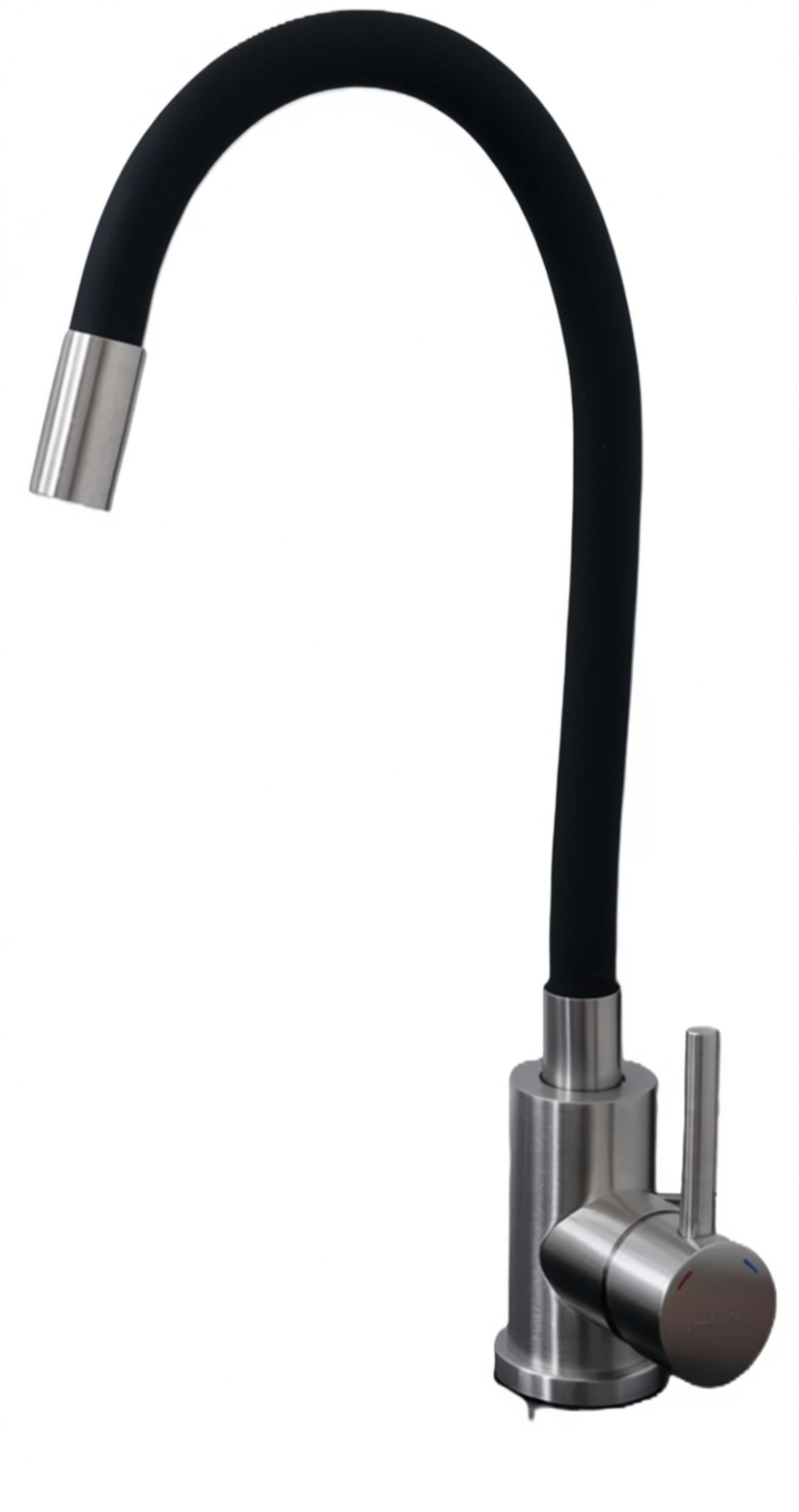 Изображение товара Смеситель для кухни Alcora Langfoss с гибким изливом и черным корпусом