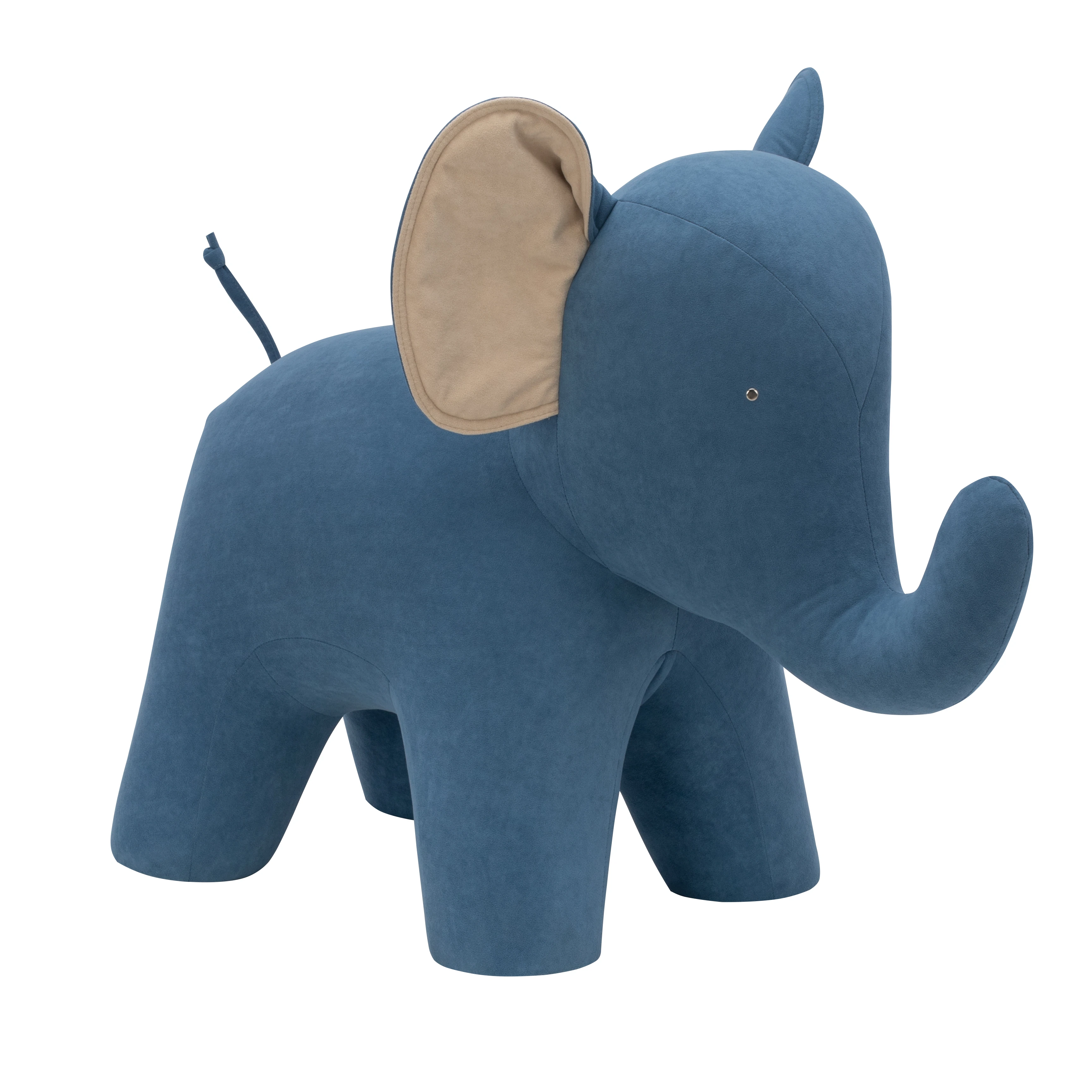 Изображение товара Пуф Elephant Велюр 45 голубой — мягкий декор и мебель для детей