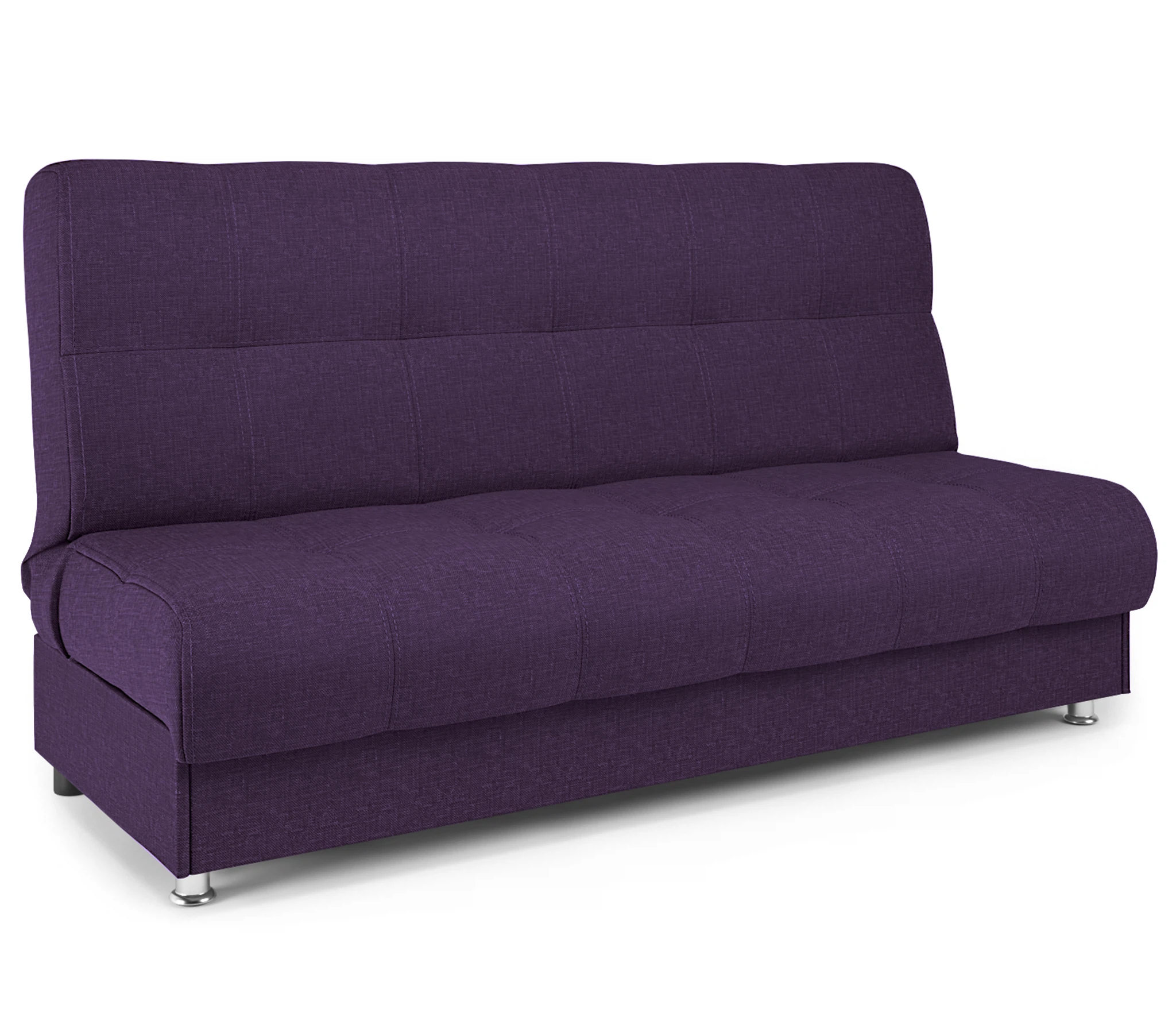 Изображение товара Диван-книжка Гамма с рогожкой фиолетовый, механизм книжка, бельевой ящик
