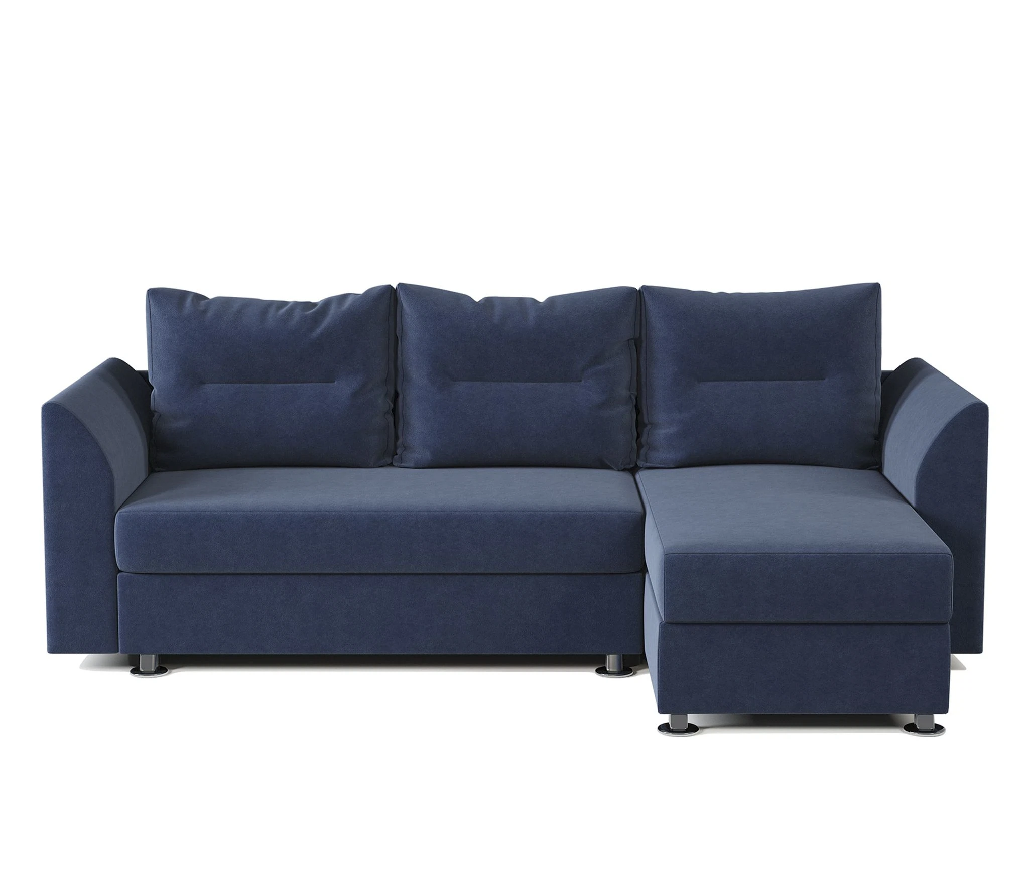 Изображение товара Угловой диван Ария Скала правый велюр Ультра миднайт современный комфорт