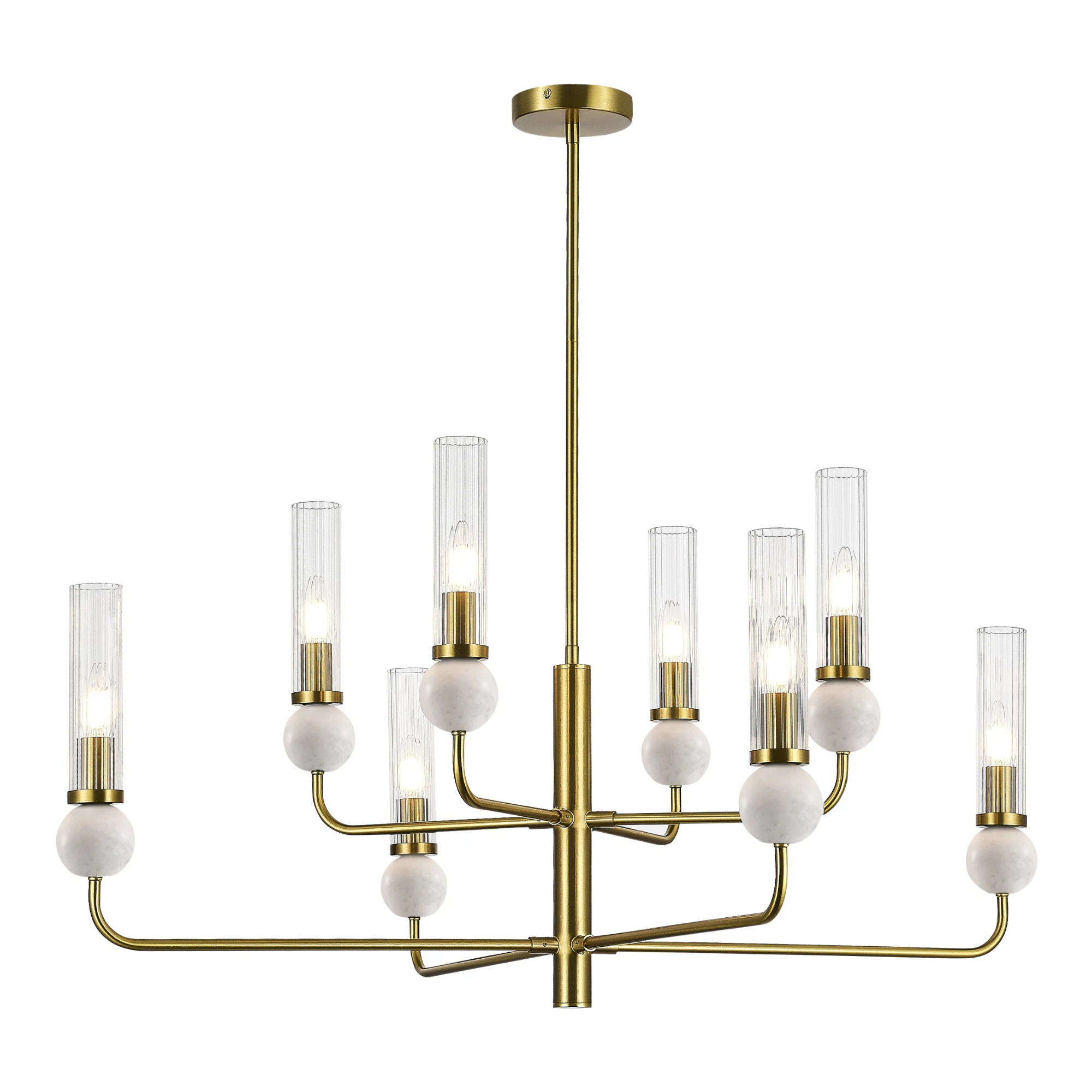 Изображение товара Подвесная люстра MEDEA E14 8х40W латунь SL1244.303.08