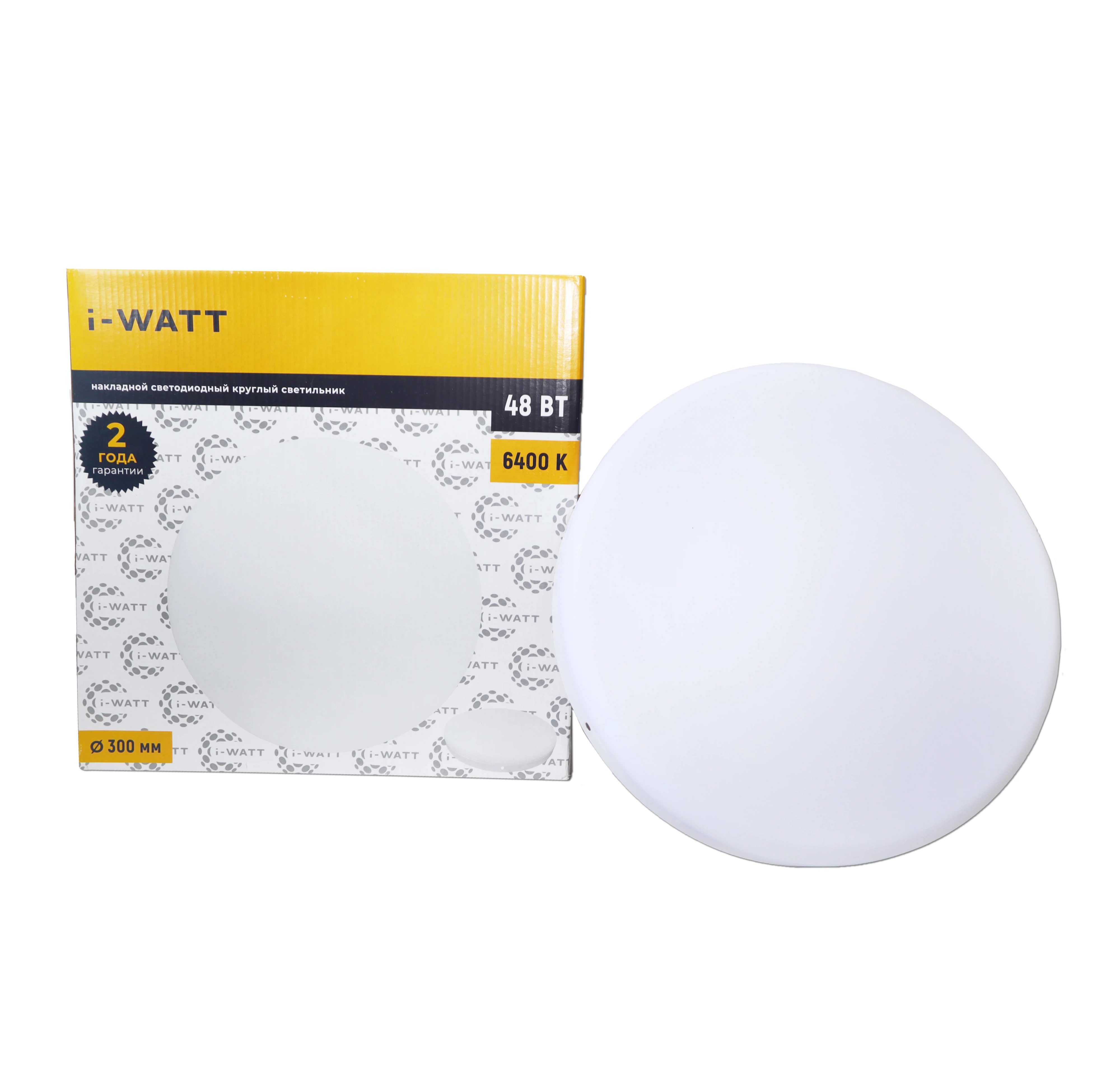 Изображение товара Накладной LED светильник круглый 48Вт 6400К IP44 белый