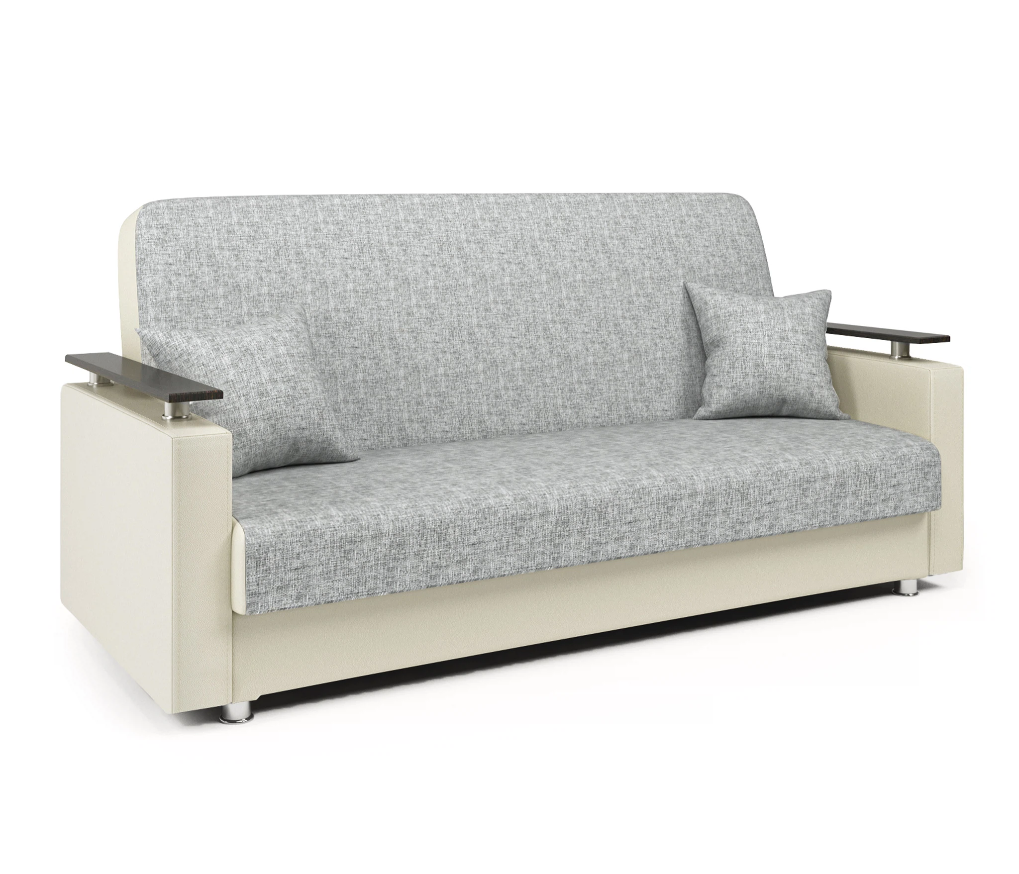 Изображение товара Диван-книжка Мелодия ДП №2 140 шенилл серый экокожа шоколад