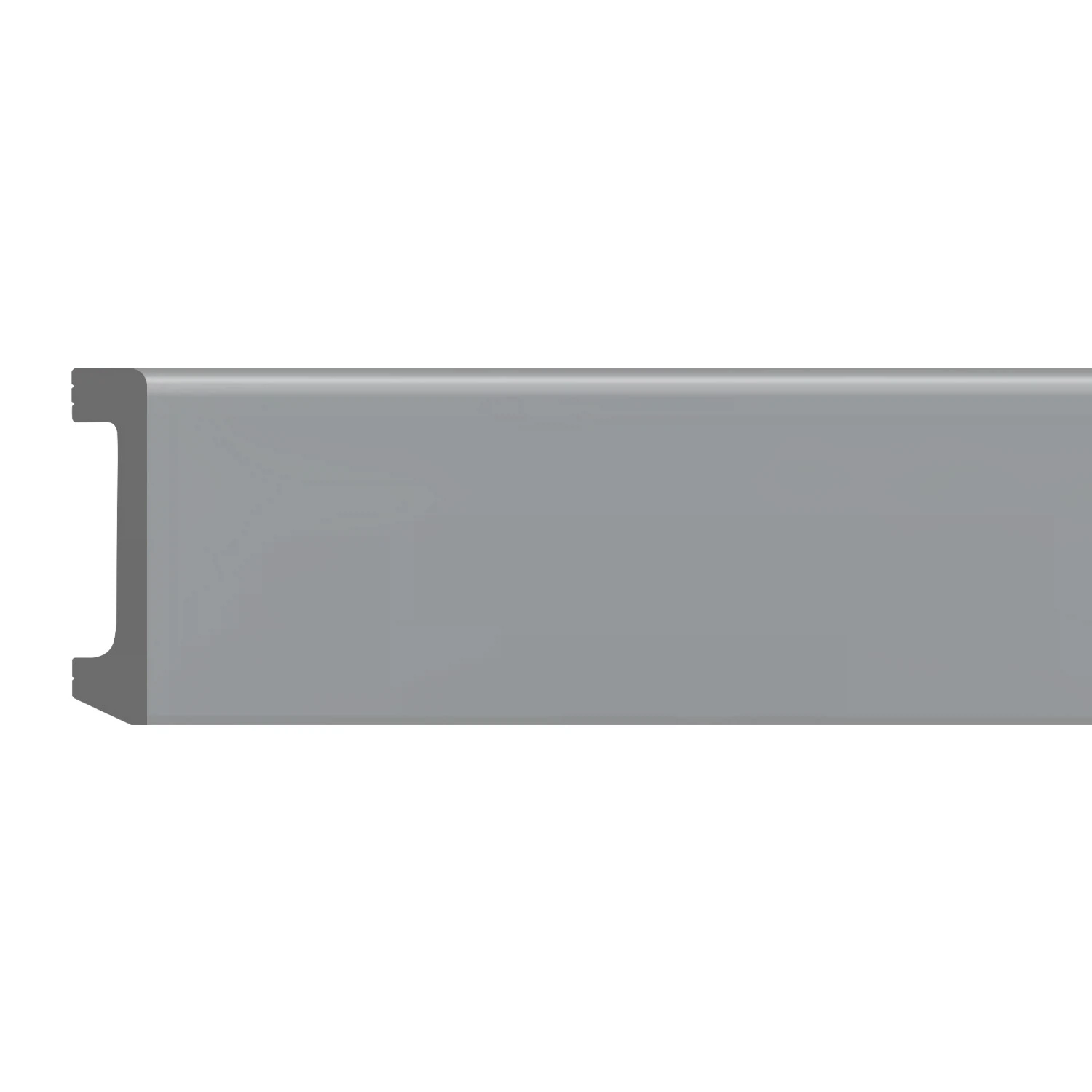 Изображение товара Плинтус напольный Decomaster D235-118 2.4 м серый влагостойкий с кабель-каналом