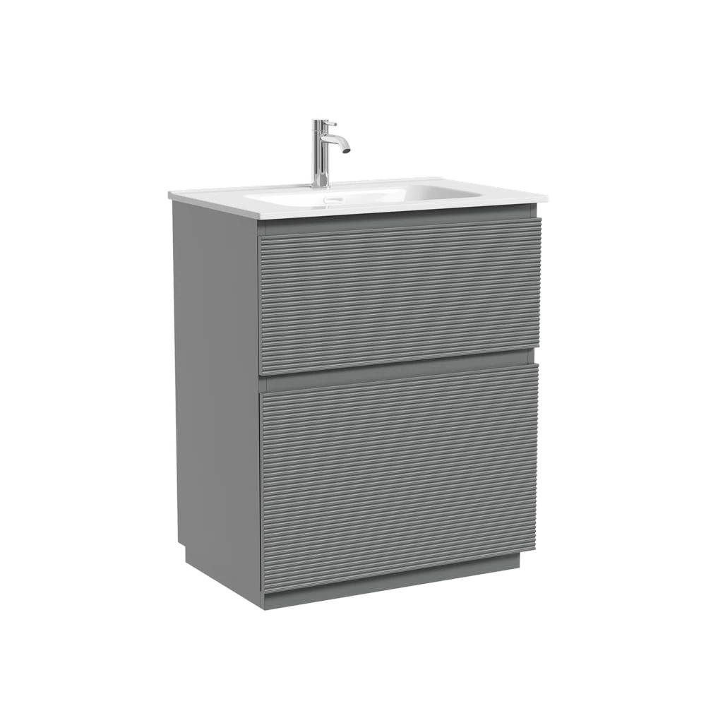 Изображение товара Тумба напольная SANCOS Folk Floor, 690х445х850, c двумя ящиками оснащенными доводчиками, Ergraut soft, арт.FL70FES