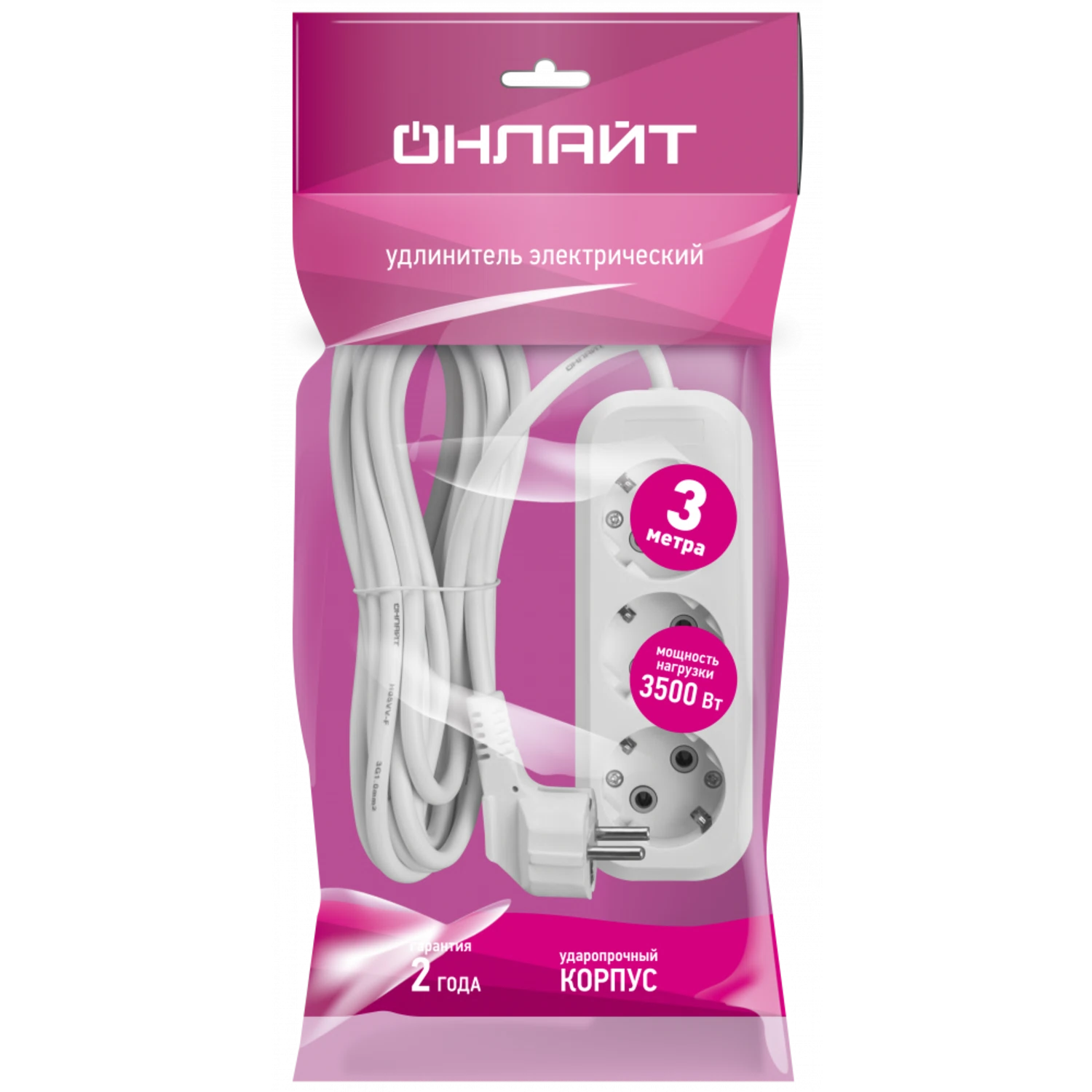 Изображение товара Удлинитель ОНЛАЙТ 90 517 OPE-S-03-300-E-3x1