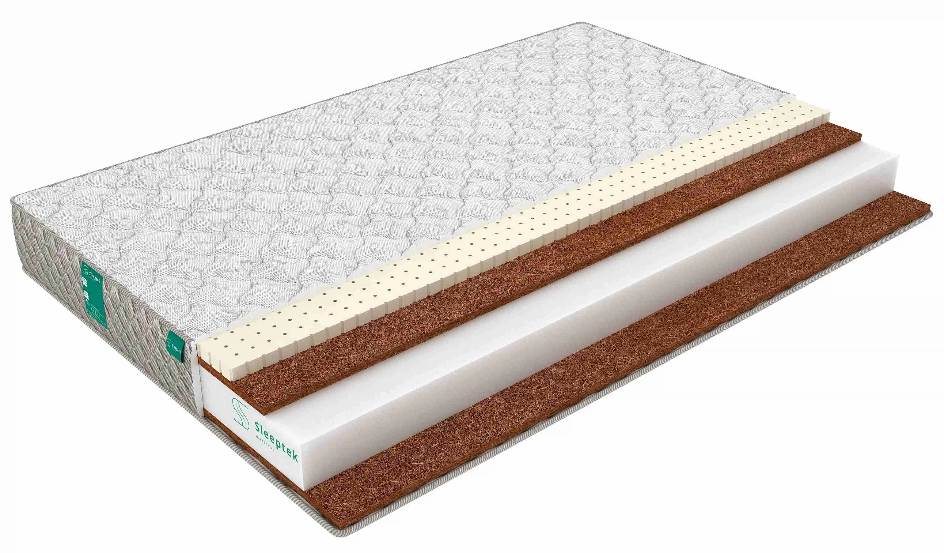 Изображение товара Матрас Sleeptek Roll Latex DoubleStrong 14, беспружинный, 80x190 см, натуральные материалы