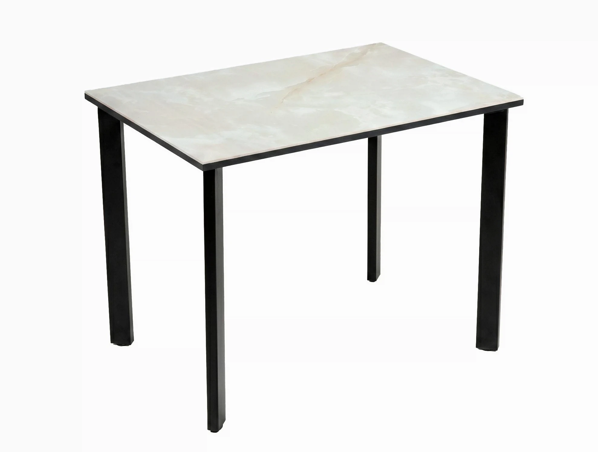 Изображение товара Стол DikLine DKT90 Керамика глянец белый Icelandic white jade (Ostra Bianco Light)/подстолье черное/опоры черные Изображение товара Стол DikLine DKT90 Керамика глянец белый Icelandic white jade (Ostra Bianco Light)/подстолье черное/опоры черные