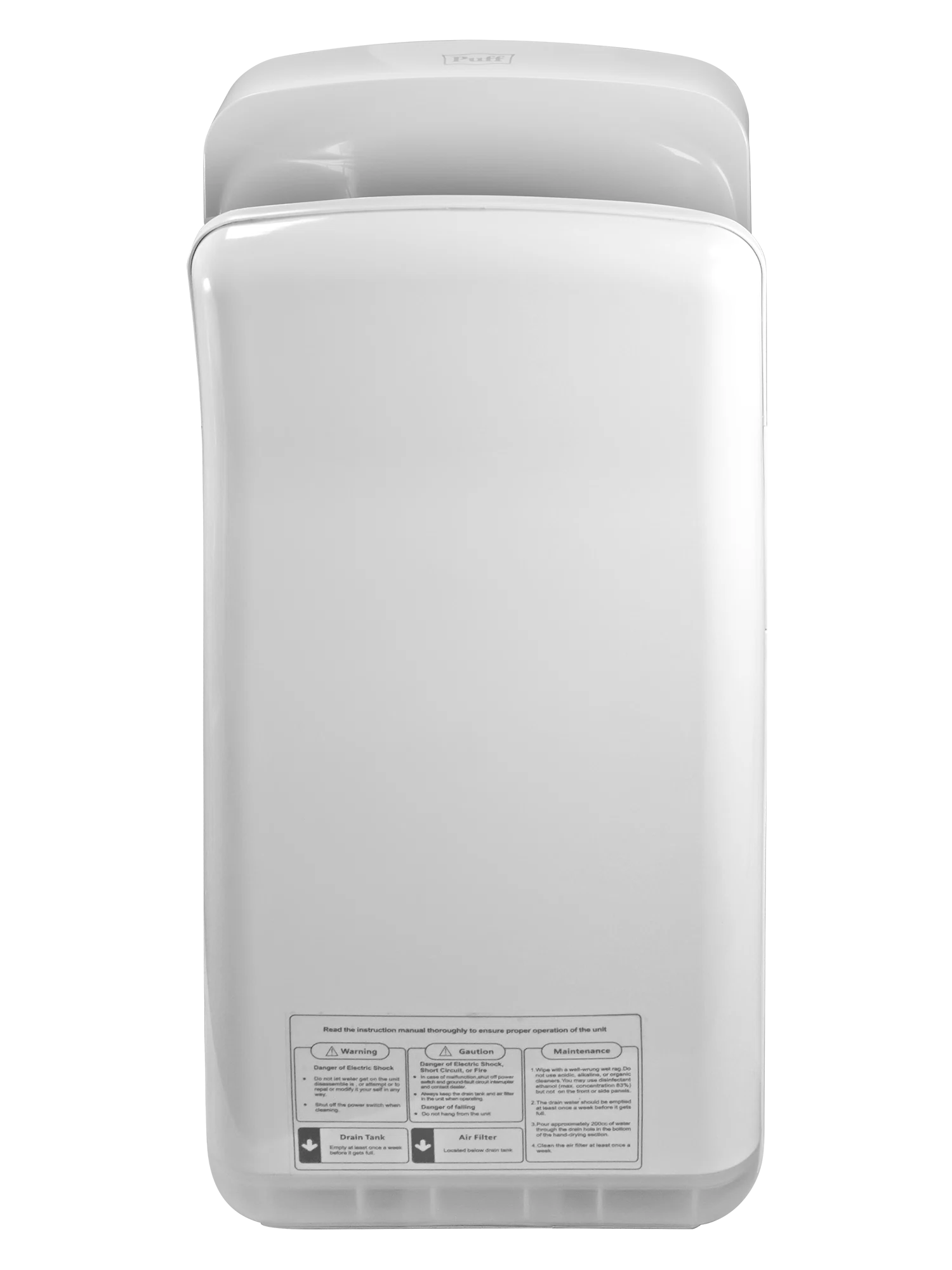 Изображение товара Электросушитель для рук "Puff-8878UV", погружной, белый, 2 кВт