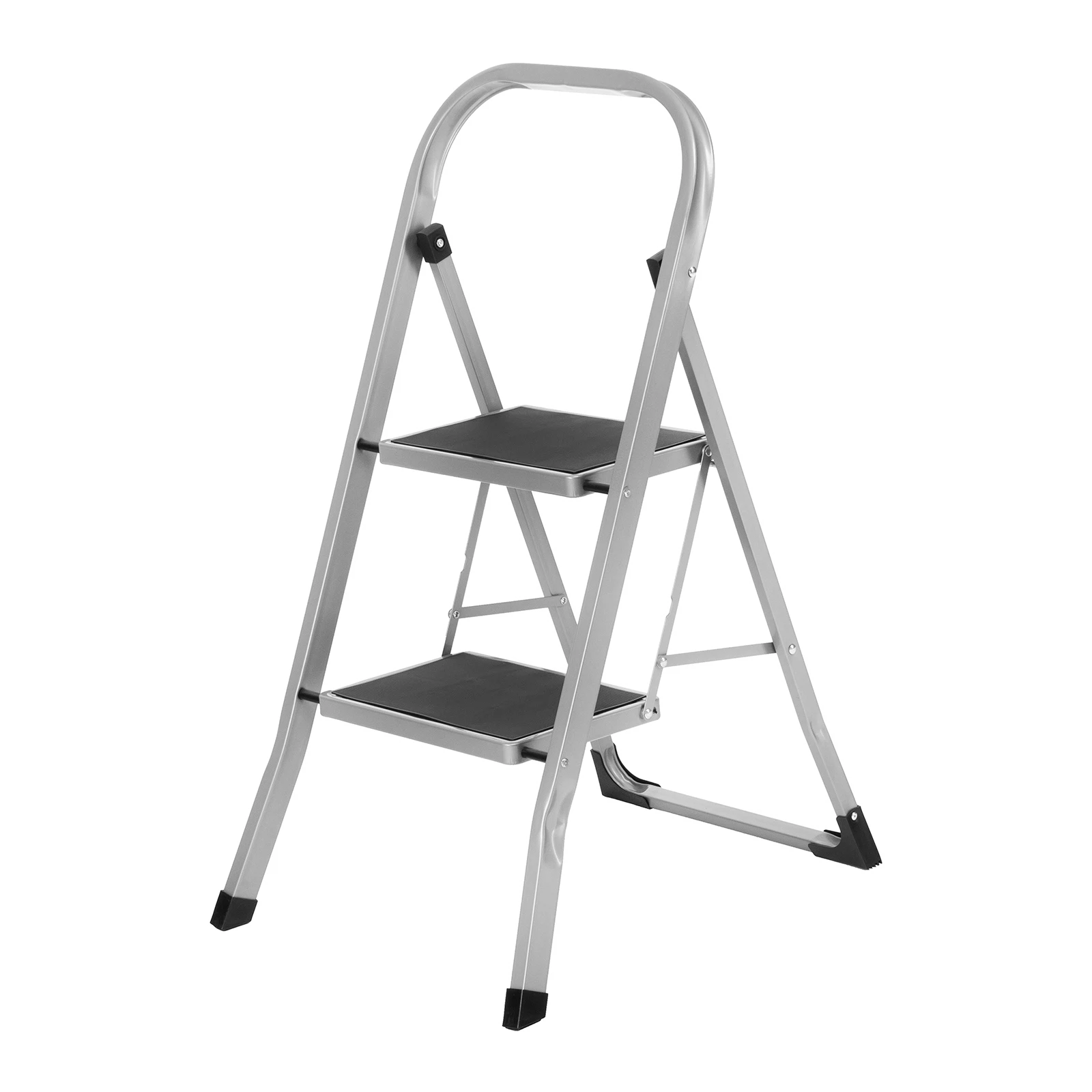 Изображение товара Стальная стремянка 2 ступени шириной 30 см с полимерным покрытием Сибртех 97226